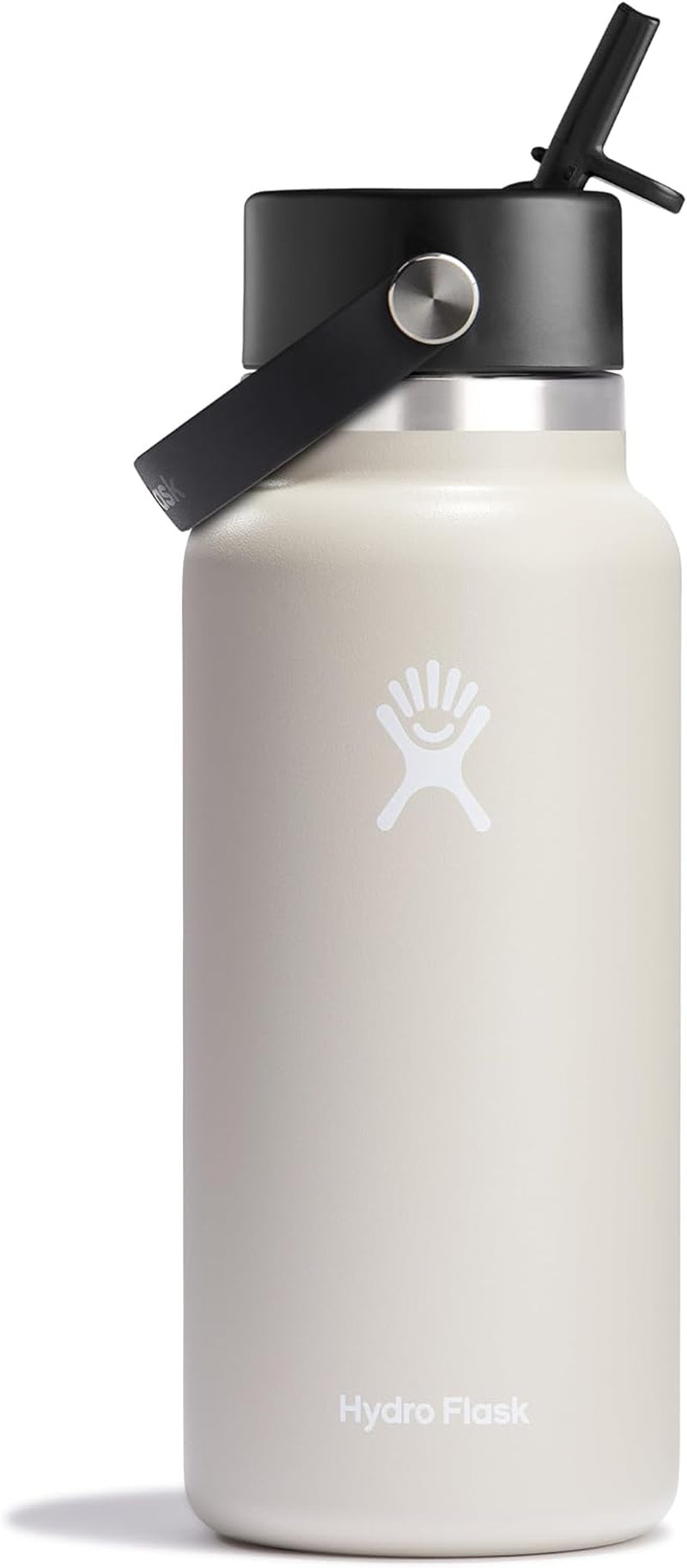 24 Oz Wide Flex Straw Cap Bottle - Insulated Stainless Steel - Wide Straw Lid, Non Spill, Leakproof in Tonal Birch