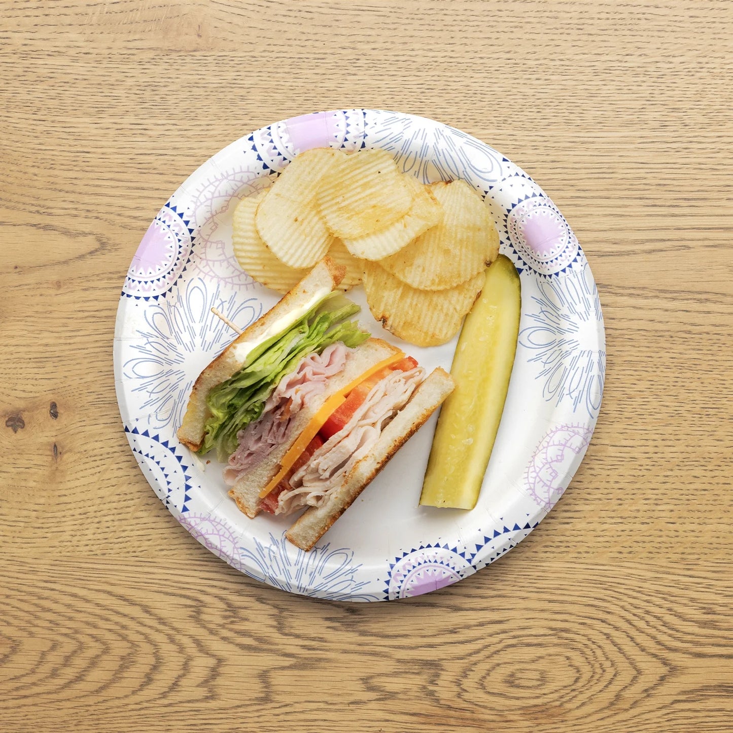 Disposable Paper Plates, 8.5", 100 Count