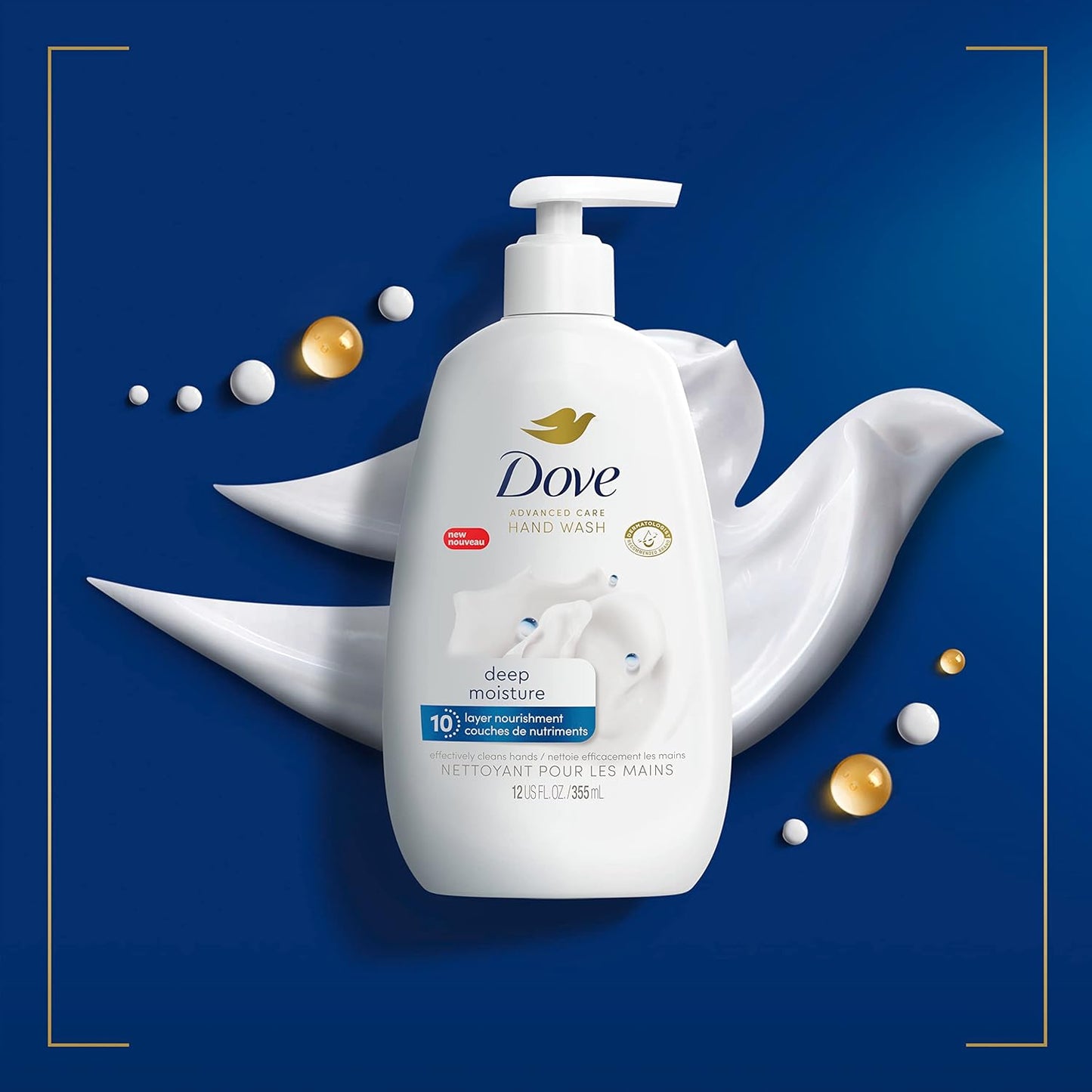 Advanced Care Hand Wash Deep Moisture 4 Count for Soft, Smooth Skin, More Moisturizers than the Leading Ordinary Hand Soap, 12 Oz