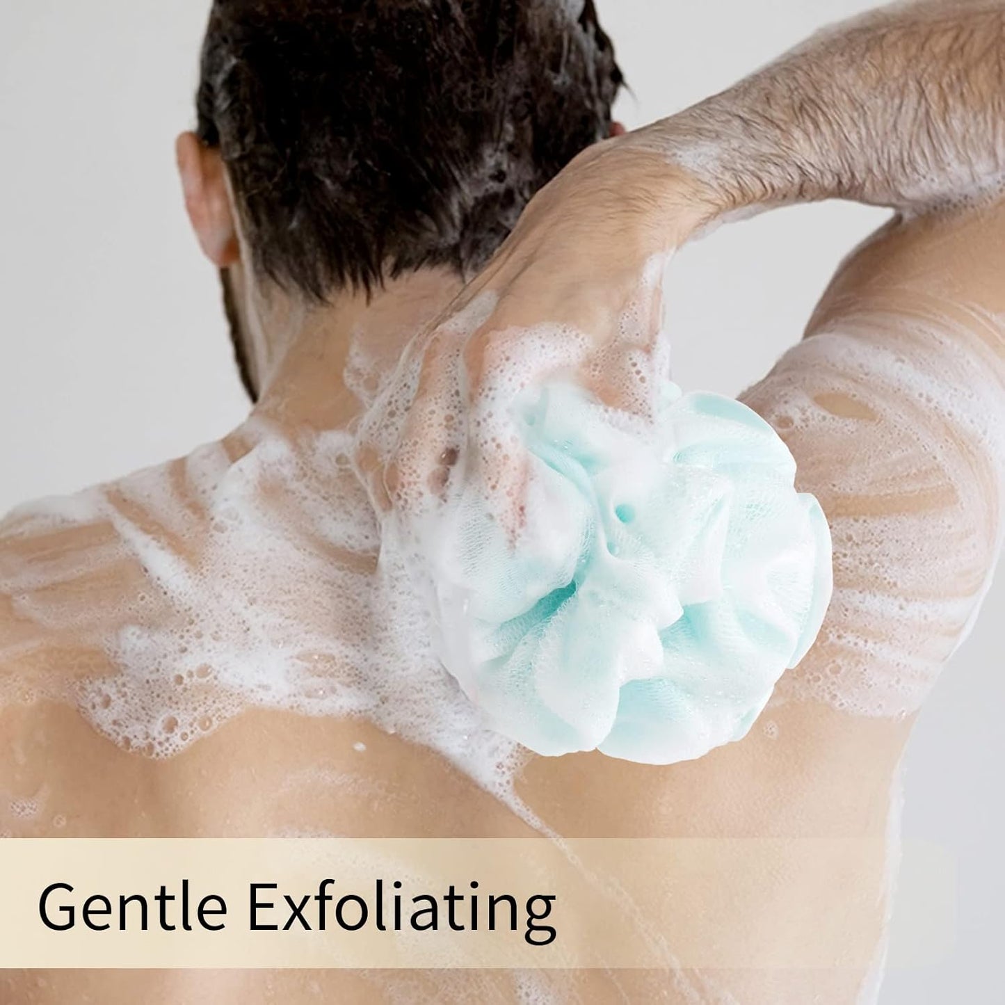 Bath Loofah Shower Sponge – Soft Mesh Body Wash Pouf, Gentle Exfoliating Shower Accessory