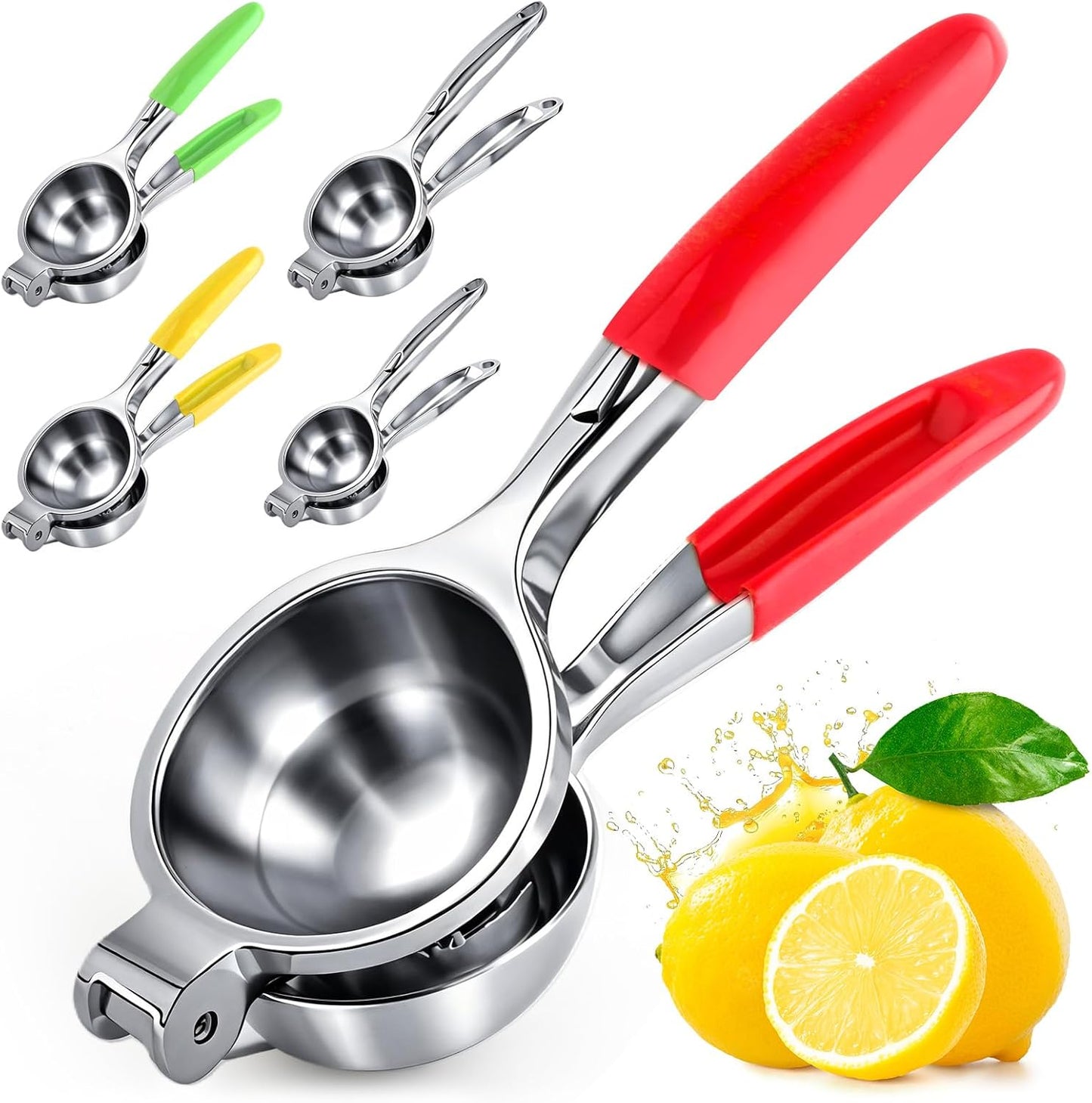 Lemon Squeezer Extra Large, Lemon Squeezer Juicer Stainless Steel, Heavy Duty Manual Citrus Juicer Hand Press, Kitchen Tools Lime Squeezer Bar Tool, Easy to Clean Metal Lemon Hand Press