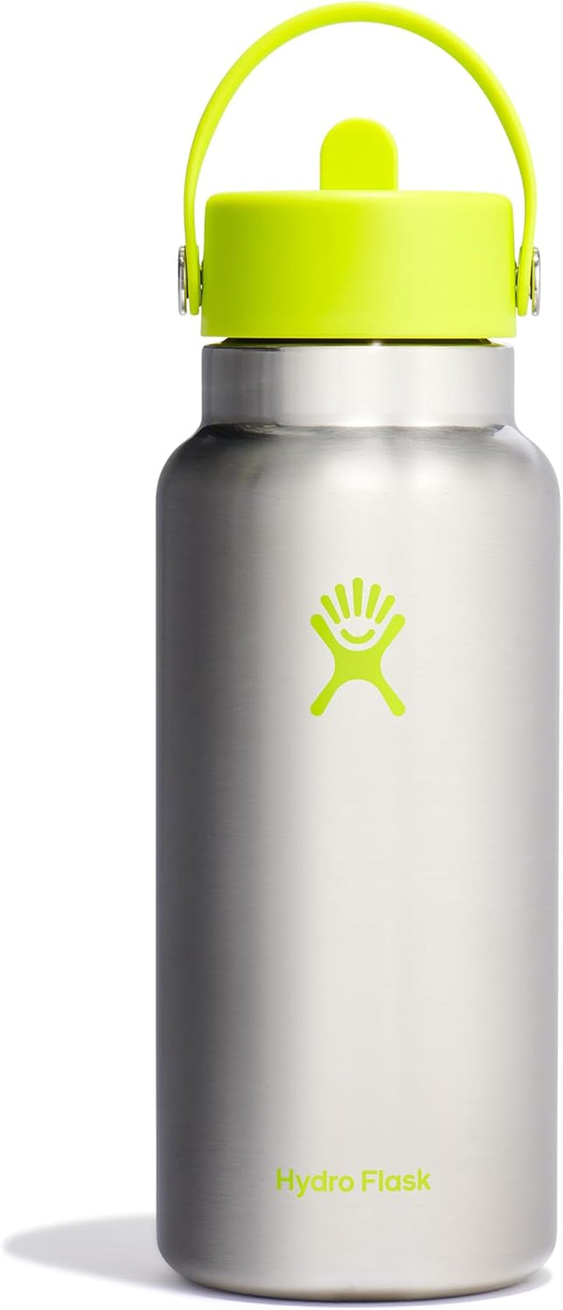 24 Oz Wide Flex Straw Cap Bottle - Insulated Stainless Steel - Wide Straw Lid, Non Spill, Leakproof in Tonal Birch
