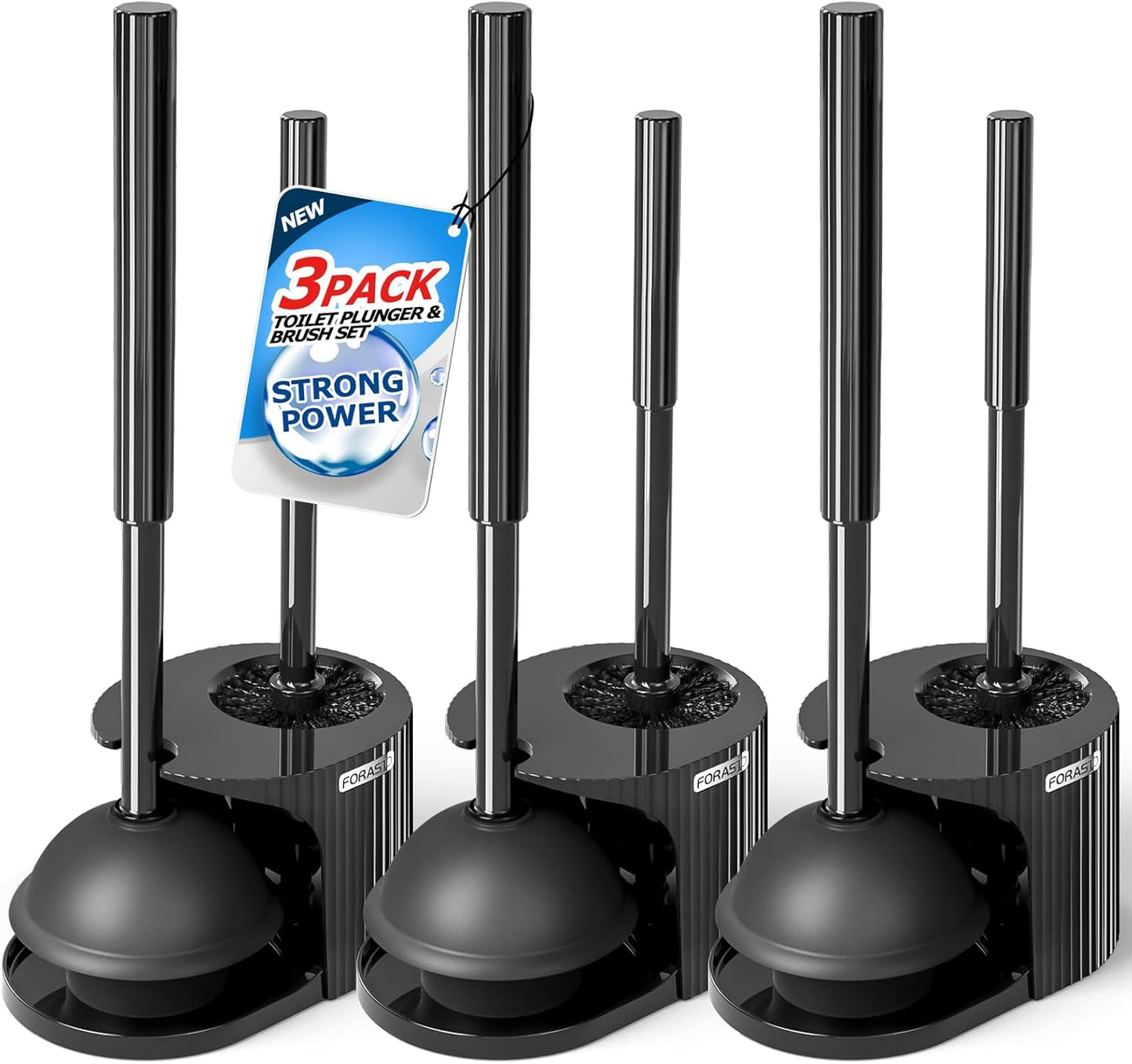 2 in 1 Toilet Plunger and Brush Set,Extended Handle Plunger,Toilet Bowl Brush Plunger Set,Bathroom Cleaning Tools ,Toilet Brush Plunger Combo,Cleaning Brush,Bathroom Cleaning Supplies