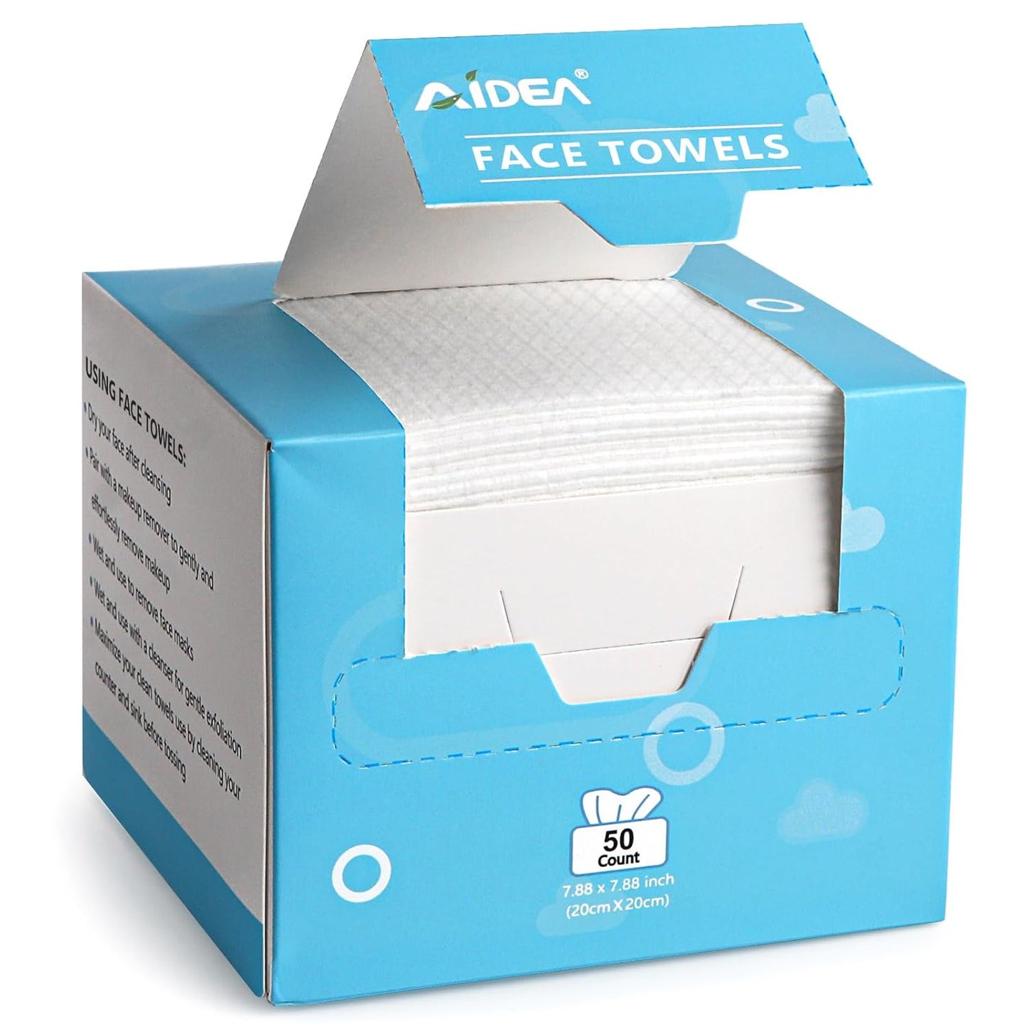 2 Pack Disposable Face Towels (50 Count each) – Soft & Long-Lasting