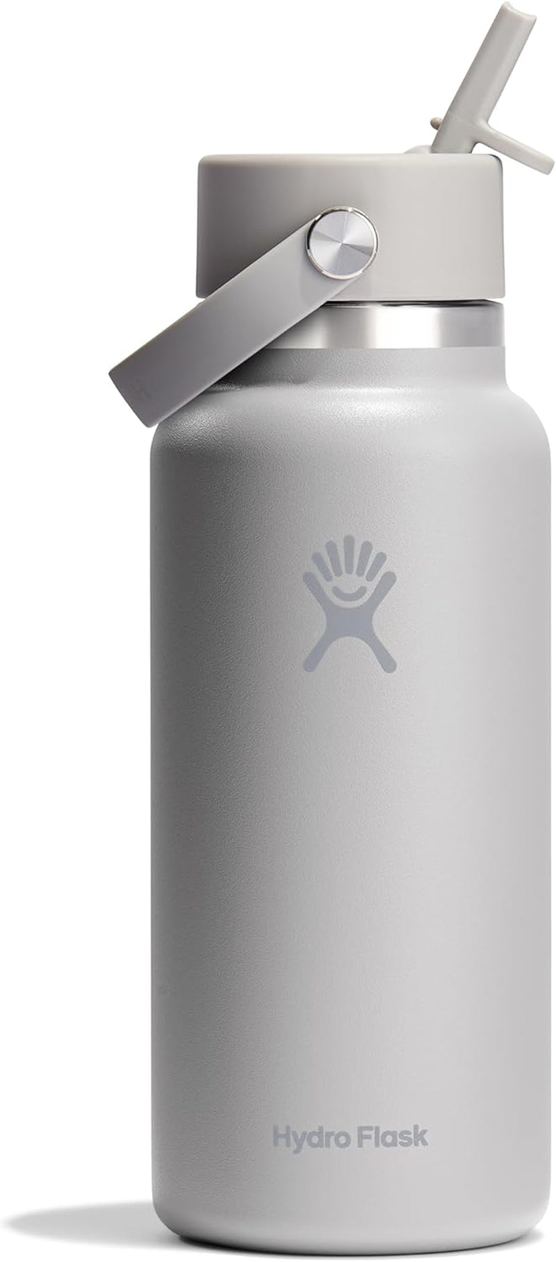 24 Oz Wide Flex Straw Cap Bottle - Insulated Stainless Steel - Wide Straw Lid, Non Spill, Leakproof in Tonal Birch