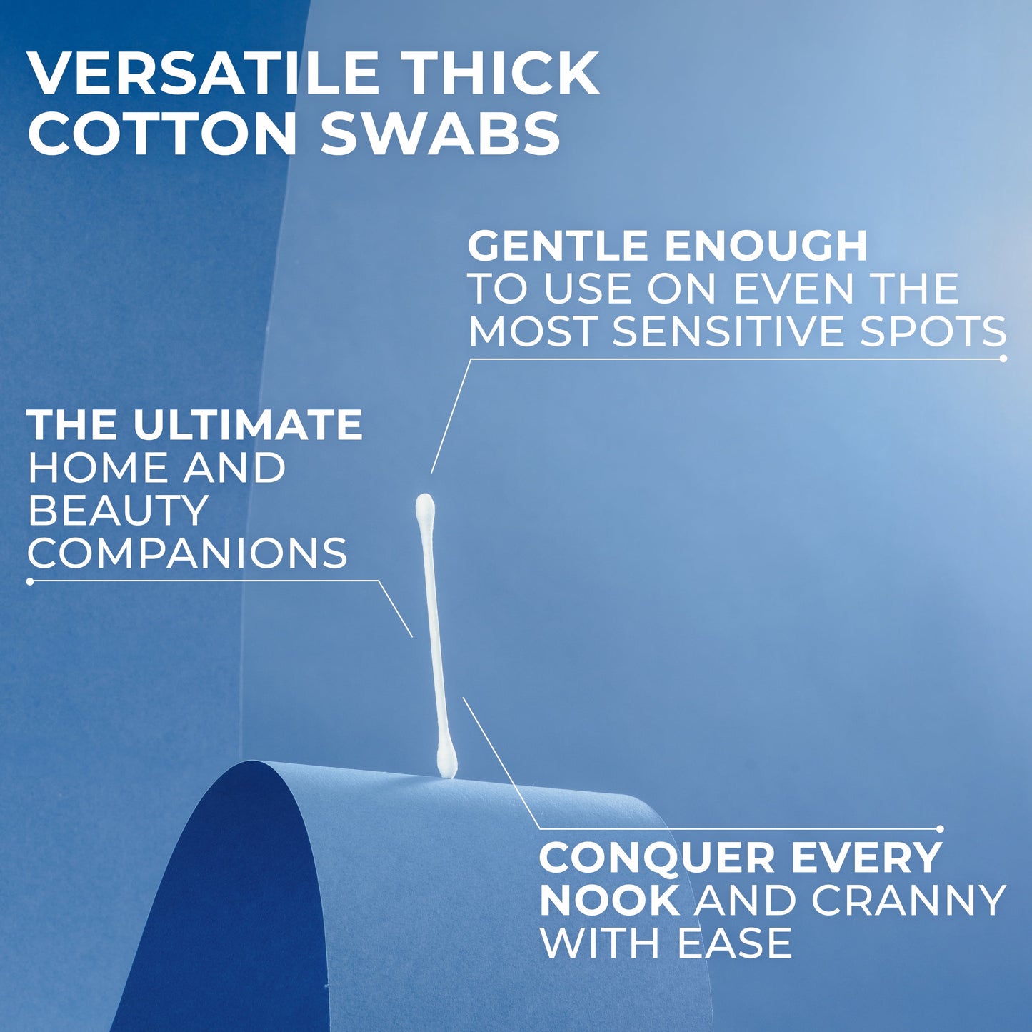Cotton Swabs, Original, for Home, First Aid and Beauty, 100% Cotton, 500 Count