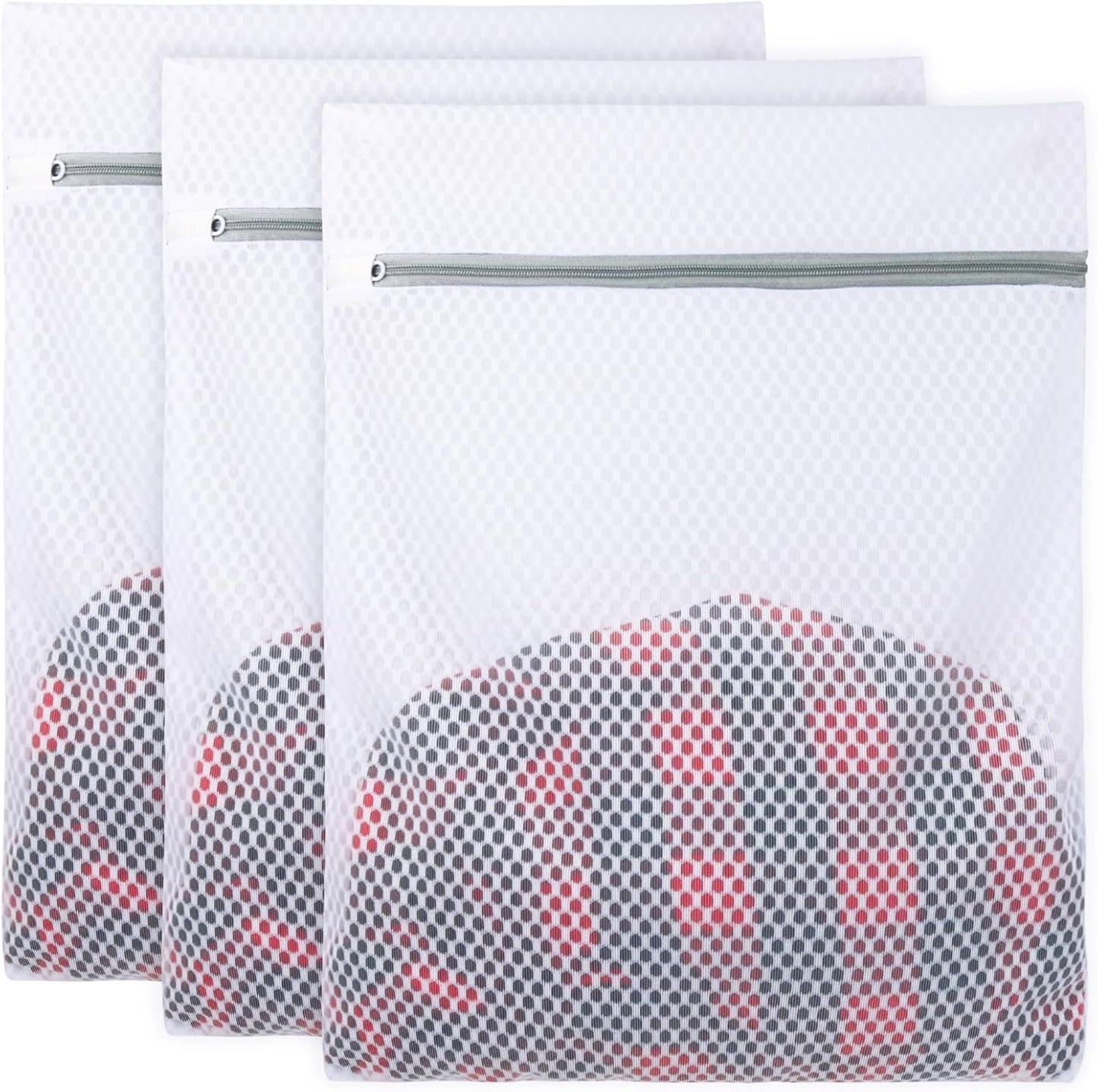 Shoe Washing Machine Bag, 2 Pack Honeycomb Mesh Laundry Bag with Zipper for Sneakers, Running Shoes, Sock, Bras, Delicates and Toys