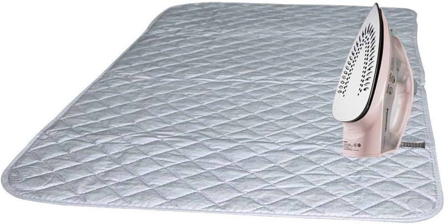 Magnetic Ironing Mat Blanket,Iron Board Alternative Cover/Quilted Washer Dryer Heat Resistant Pad/Portable Cover/Mat Grey 33"X 18"