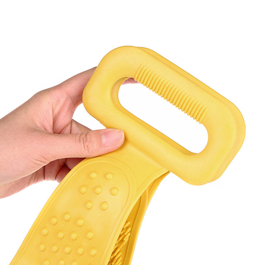 Silicone Bath Towel with Long Strap for Full Body Cleaning Grey 1PC