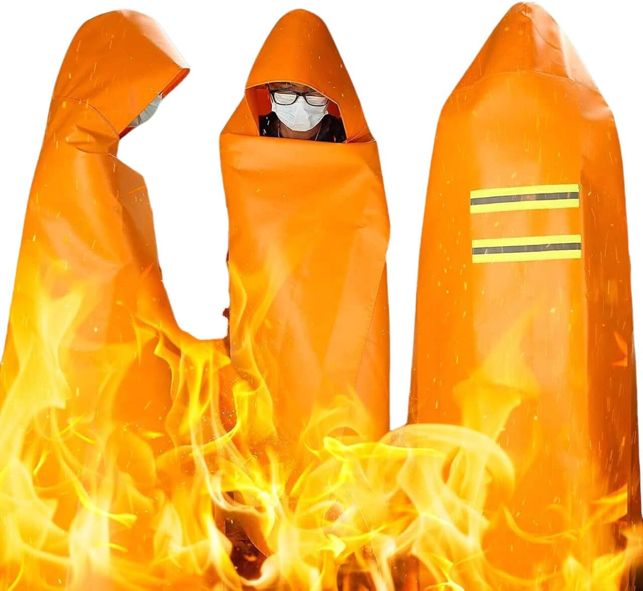 Emergency Fire Blanket – Fiberglass Fireproof Safety Cover (2-Pack, 40x40")