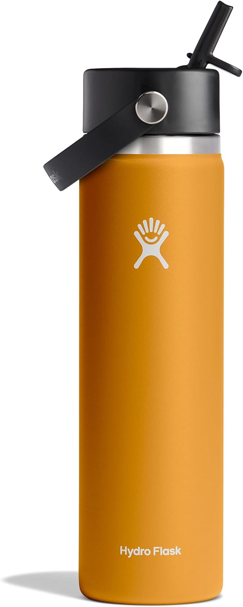 24 Oz Wide Flex Straw Cap Bottle - Insulated Stainless Steel - Wide Straw Lid, Non Spill, Leakproof in Tonal Birch