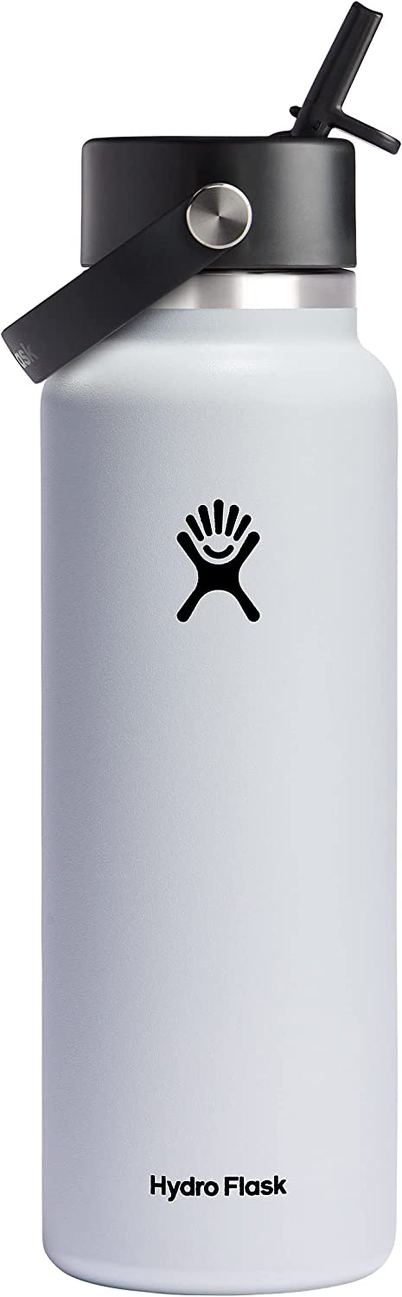 24 Oz Wide Flex Straw Cap Bottle - Insulated Stainless Steel - Wide Straw Lid, Non Spill, Leakproof in Tonal Birch