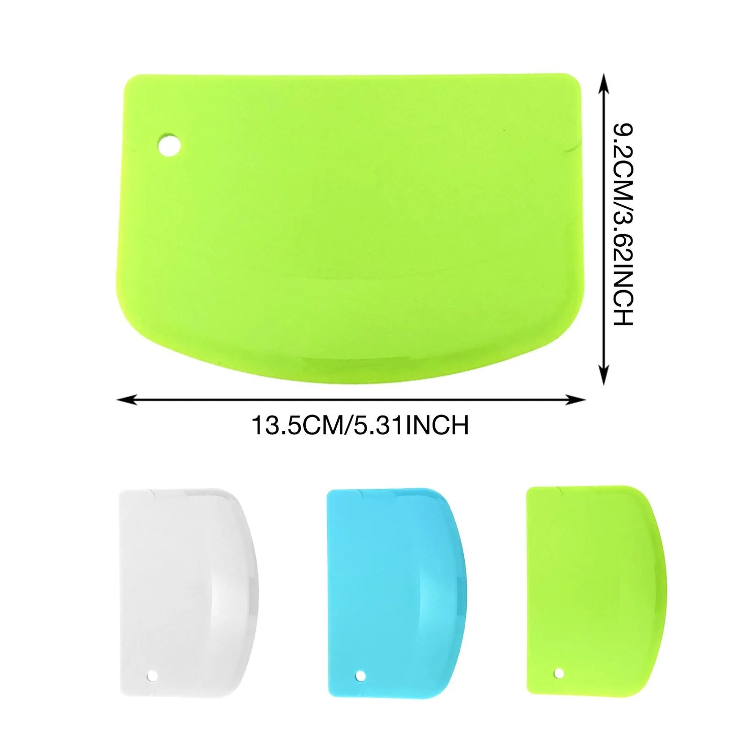 Ceramic Bakeware Set with Lids for Oven Outlet Sale Dough Scraper Blue Kitchen Utensils Set Kitchen Fork Plastic Blue 5.27*3.55*0.39 Inch