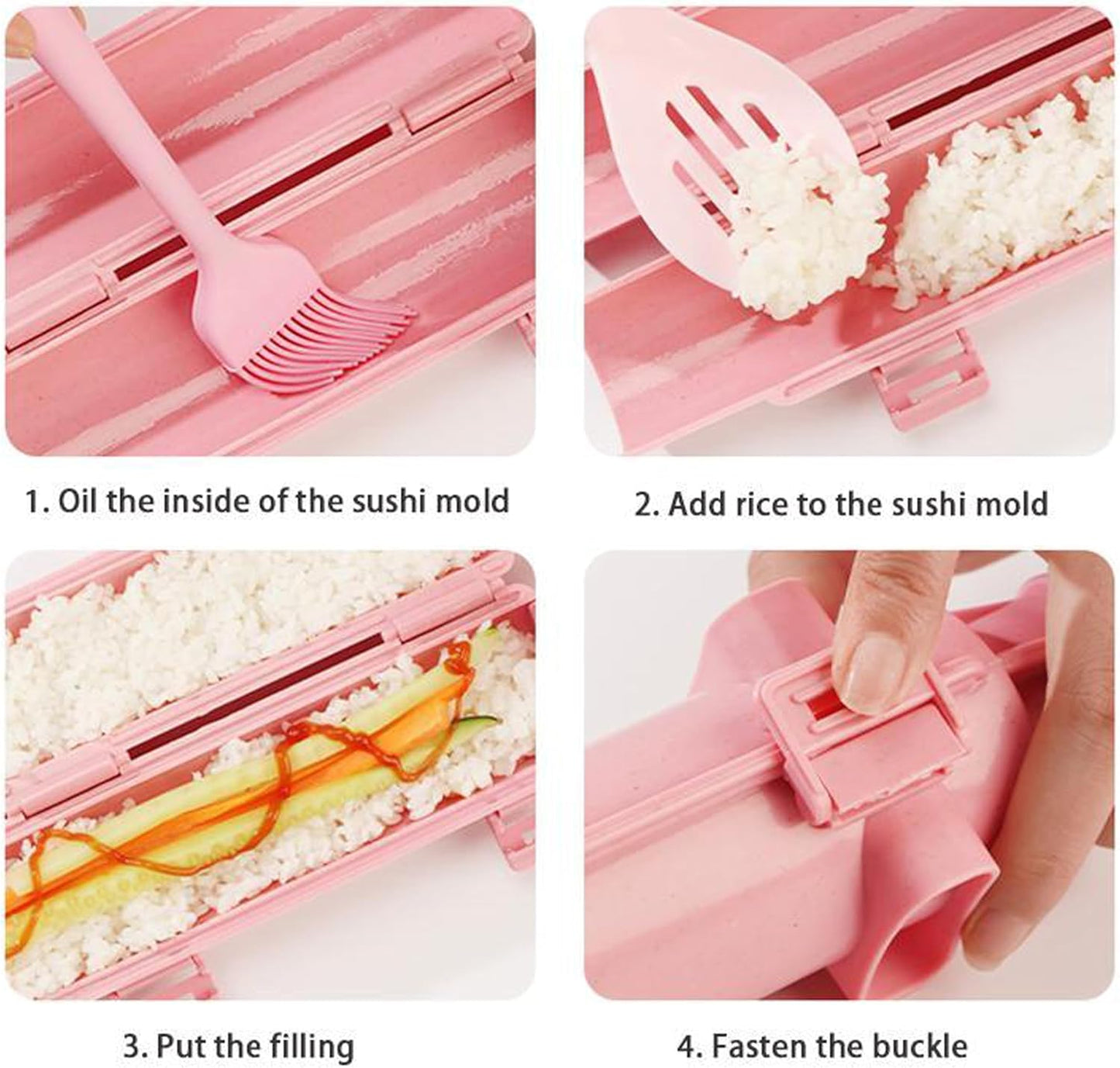 Sushi Maker,Food Grade Sushi Bazooka,Sushi Molds,Perfect for Crafting Sushi Roller with Rice,Vegetables,And Meat.Ideal DIY Sushi Tool Set for Beginners and Enthusiasts (Beige)