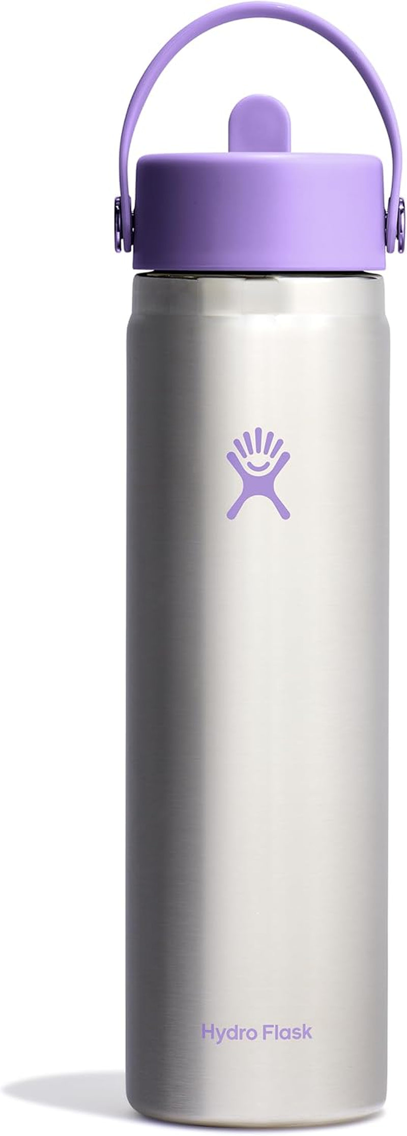 24 Oz Wide Flex Straw Cap Bottle - Insulated Stainless Steel - Wide Straw Lid, Non Spill, Leakproof in Tonal Birch
