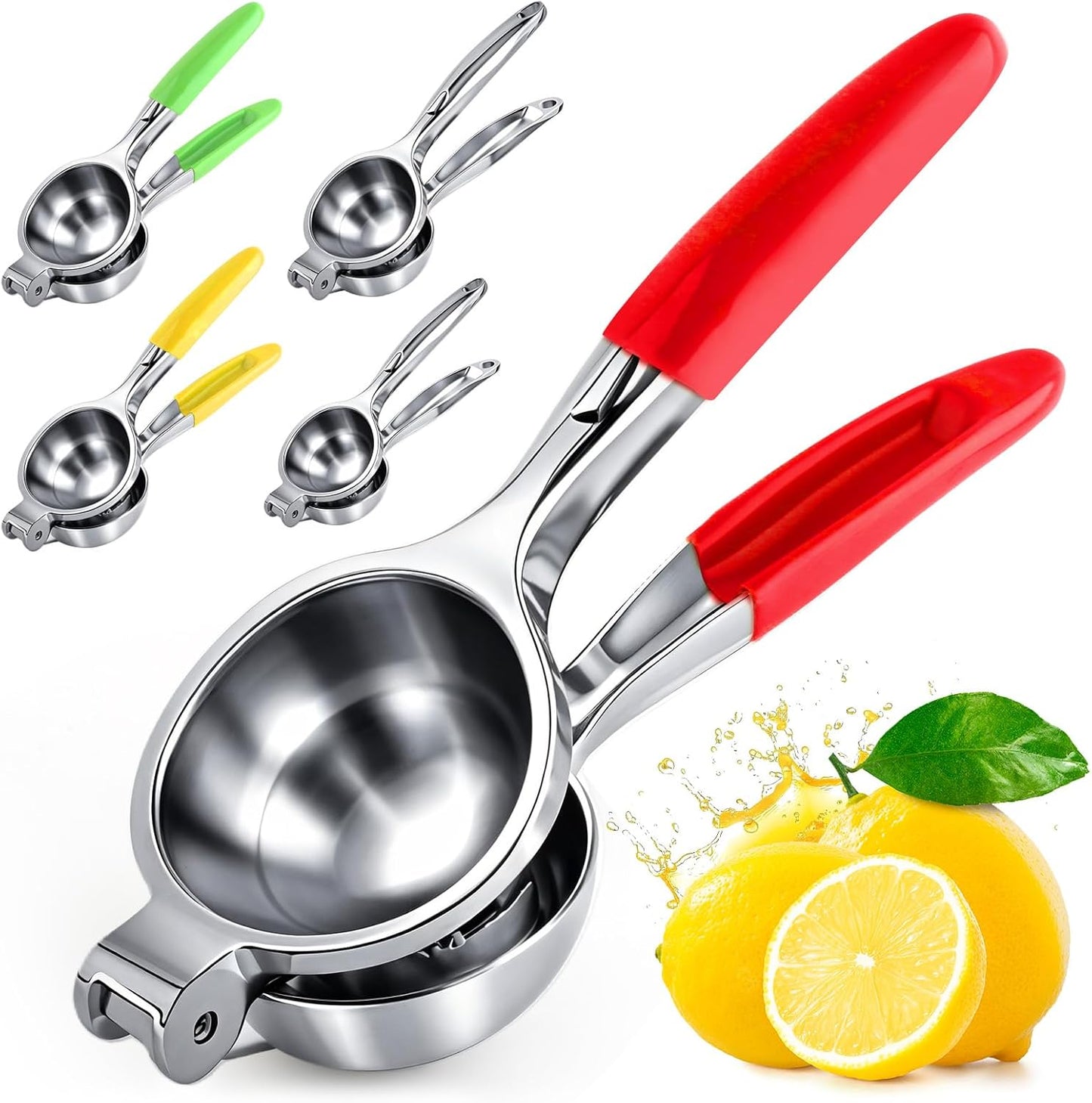 Lemon Squeezer Extra Large, Lemon Squeezer Juicer Stainless Steel, Heavy Duty Manual Citrus Juicer Hand Press, Kitchen Tools Lime Squeezer Bar Tool, Easy to Clean Metal Lemon Hand Press