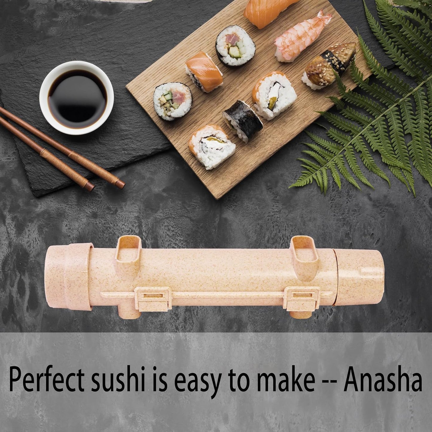 Sushi Maker,Food Grade Sushi Bazooka,Sushi Molds,Perfect for Crafting Sushi Roller with Rice,Vegetables,And Meat.Ideal DIY Sushi Tool Set for Beginners and Enthusiasts (Beige)
