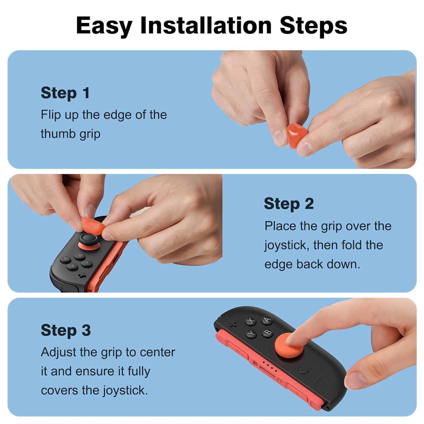 8 Pack Thumb Grips Compatible with Nintendo Switch 2 (2025), Thumb Grip Caps for Switch 2, Enhanced Gaming Grip Set, Joycon Grip Button Stick Cover, Improve Control and Guard Joystick Wear