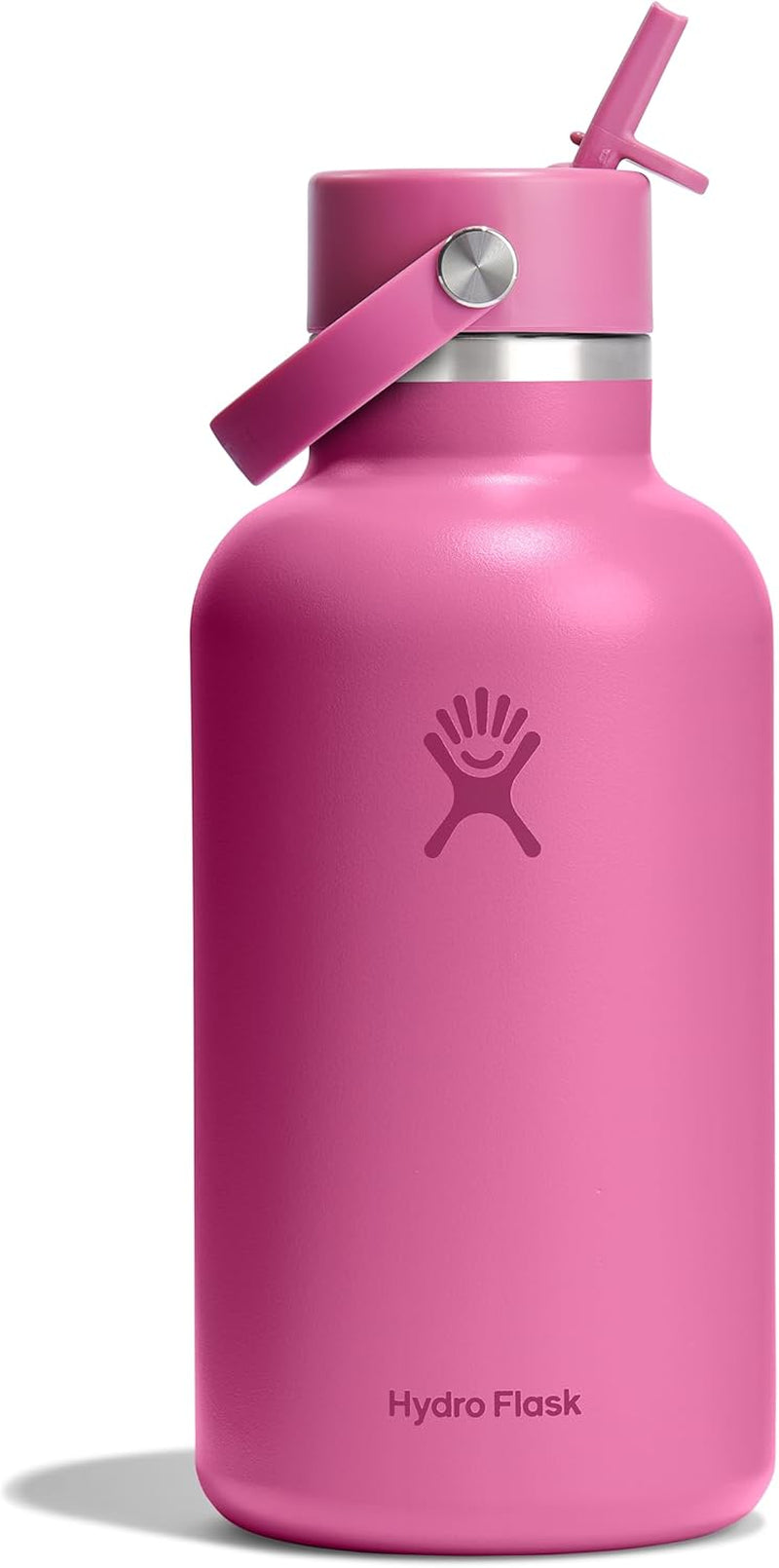 24 Oz Wide Flex Straw Cap Bottle - Insulated Stainless Steel - Wide Straw Lid, Non Spill, Leakproof in Tonal Birch