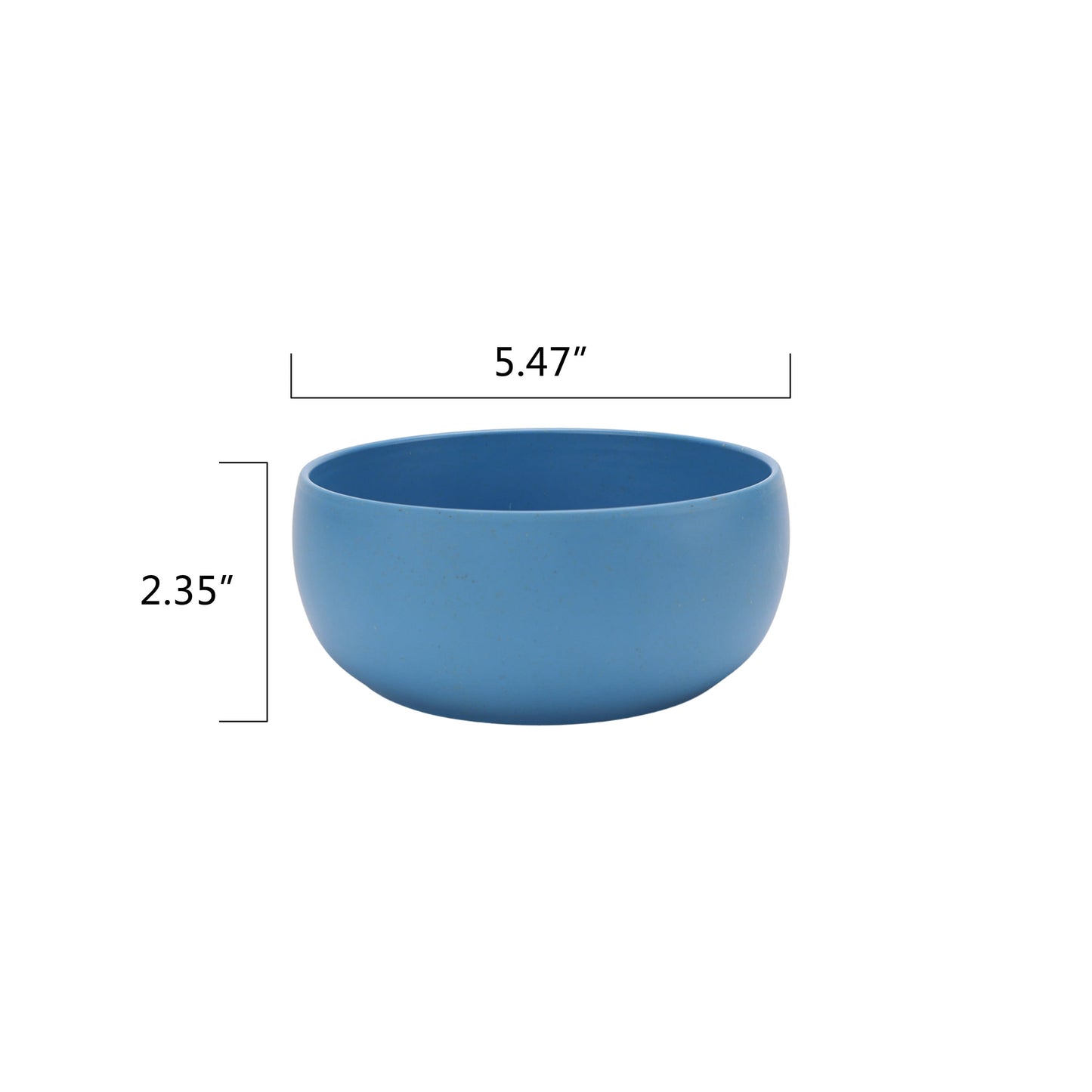 Bamboo Melamine Serving Bowl & Dip Bowl, Blue