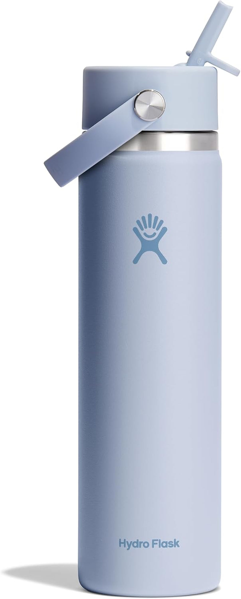 24 Oz Wide Flex Straw Cap Bottle - Insulated Stainless Steel - Wide Straw Lid, Non Spill, Leakproof in Tonal Birch