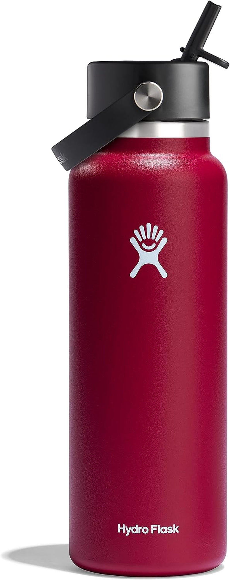 24 Oz Wide Flex Straw Cap Bottle - Insulated Stainless Steel - Wide Straw Lid, Non Spill, Leakproof in Tonal Birch