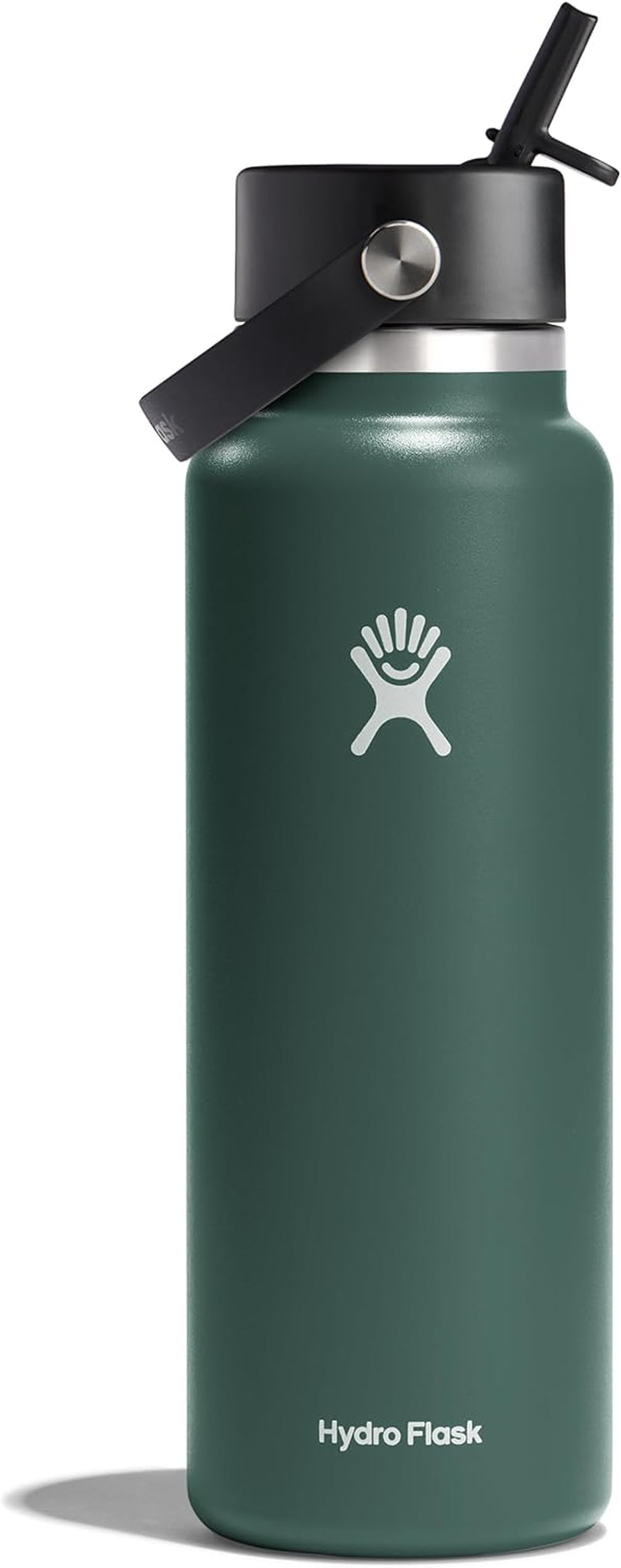 24 Oz Wide Flex Straw Cap Bottle - Insulated Stainless Steel - Wide Straw Lid, Non Spill, Leakproof in Tonal Birch