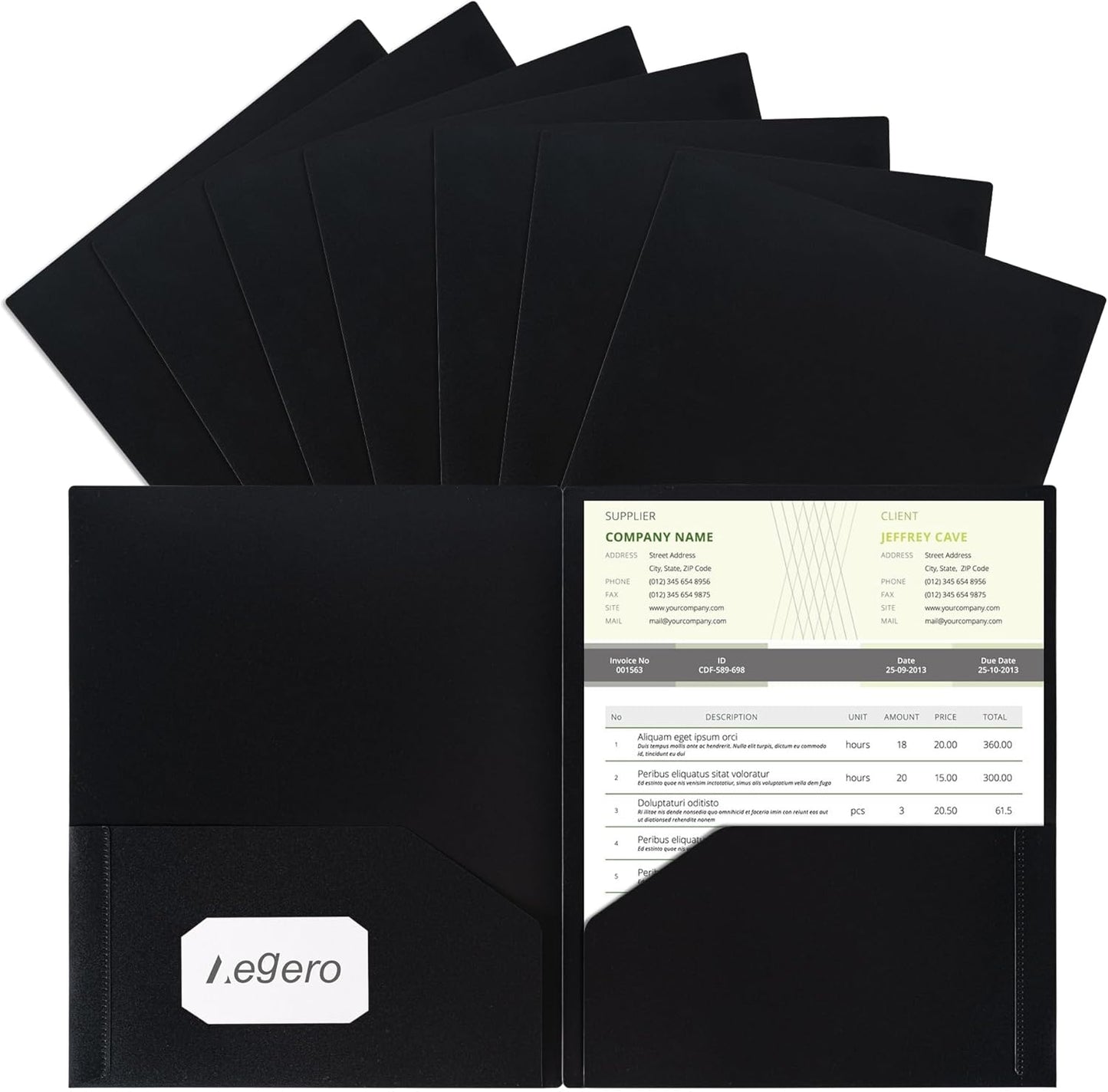 Multi-Colored Pocket Folders – 7 Pack Heavy Duty Plastic School & Office Folders