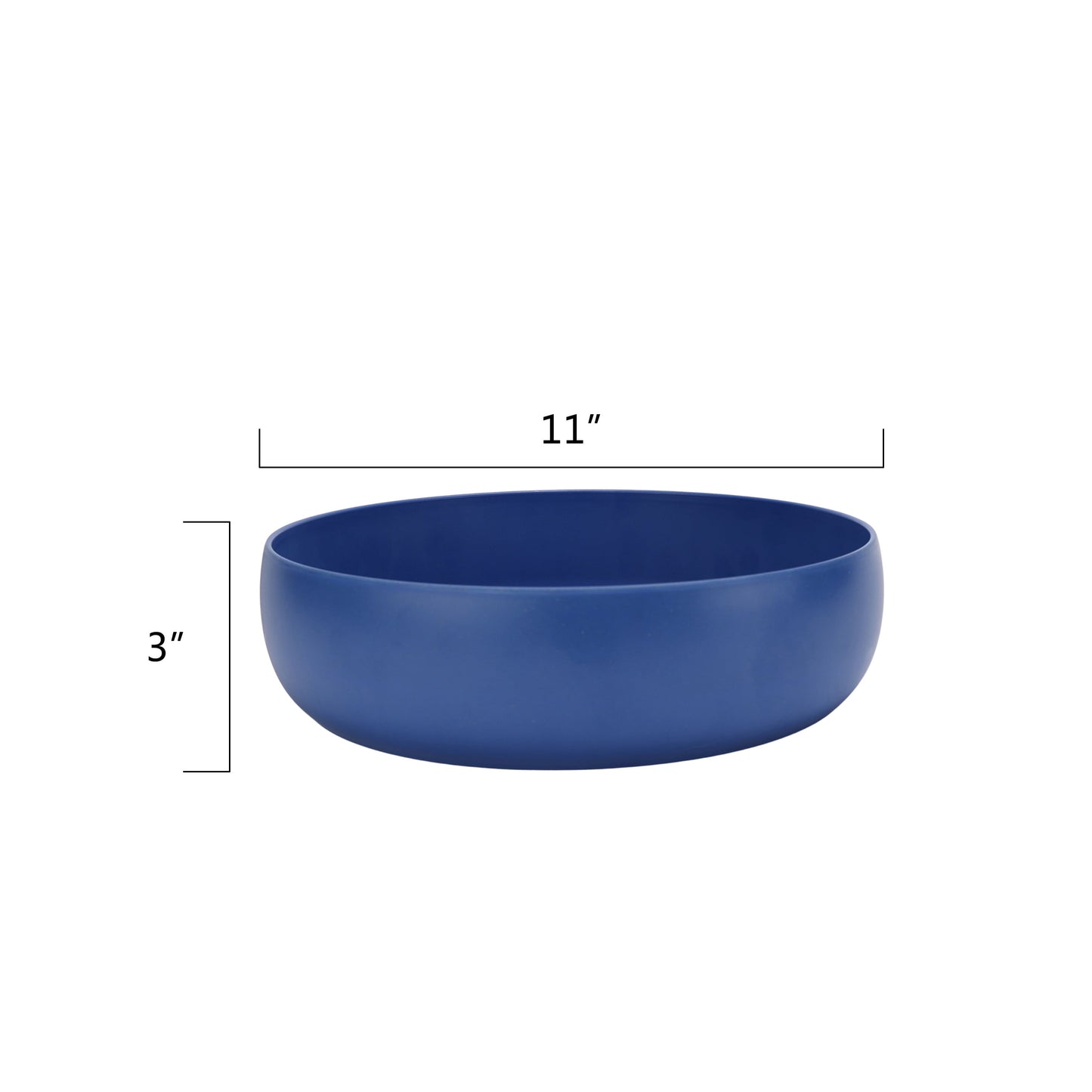 Bamboo Melamine Serving Bowl & Dip Bowl, Blue