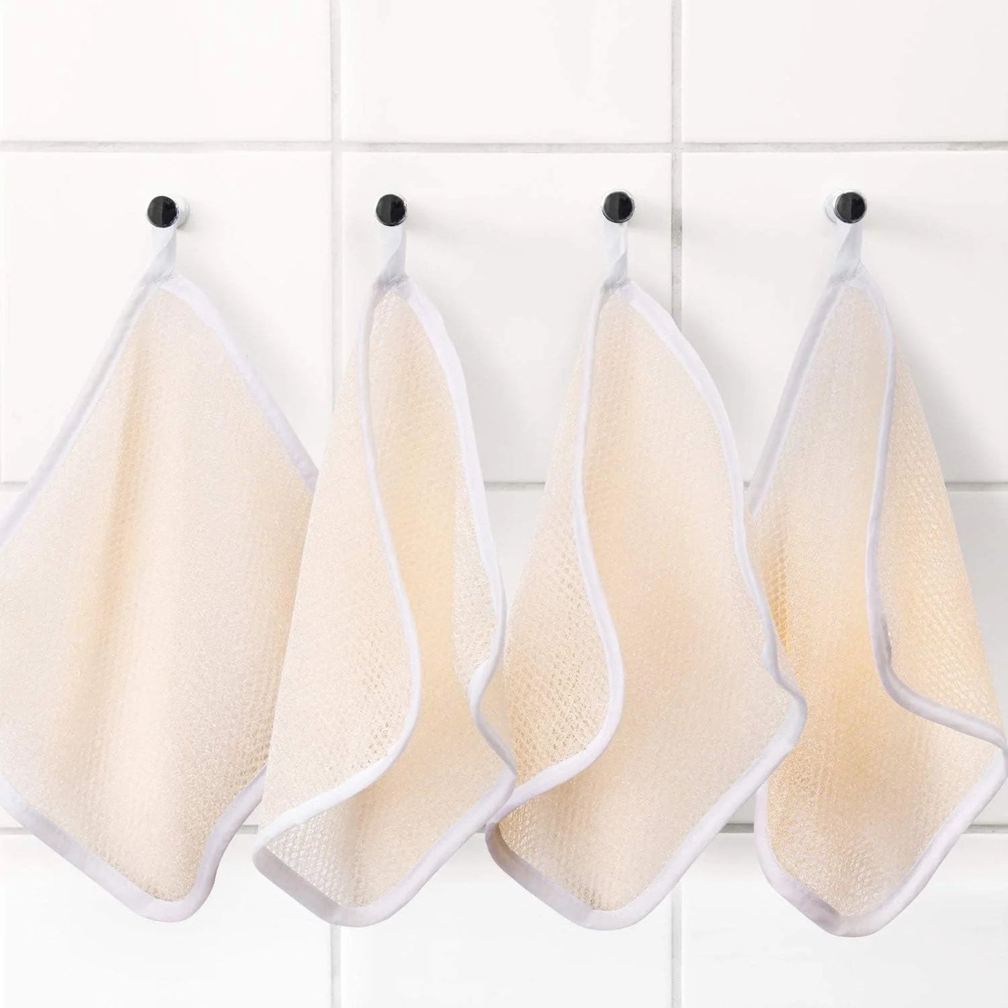 5 Pieces Exfoliating Face and Body Wash Cloths Towel Weave Bath Cloth Exfoliating Scrub Cloth Massage Bath Cloth for Women and Men
