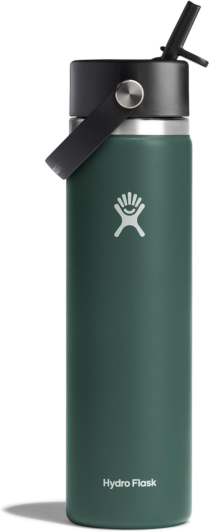 24 Oz Wide Flex Straw Cap Bottle - Insulated Stainless Steel - Wide Straw Lid, Non Spill, Leakproof in Tonal Birch