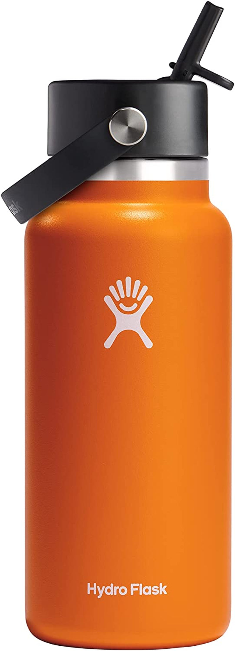 24 Oz Wide Flex Straw Cap Bottle - Insulated Stainless Steel - Wide Straw Lid, Non Spill, Leakproof in Tonal Birch