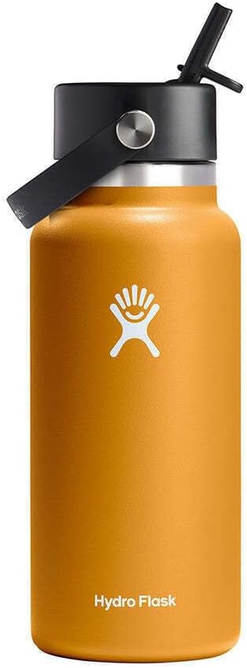 24 Oz Wide Flex Straw Cap Bottle - Insulated Stainless Steel - Wide Straw Lid, Non Spill, Leakproof in Tonal Birch