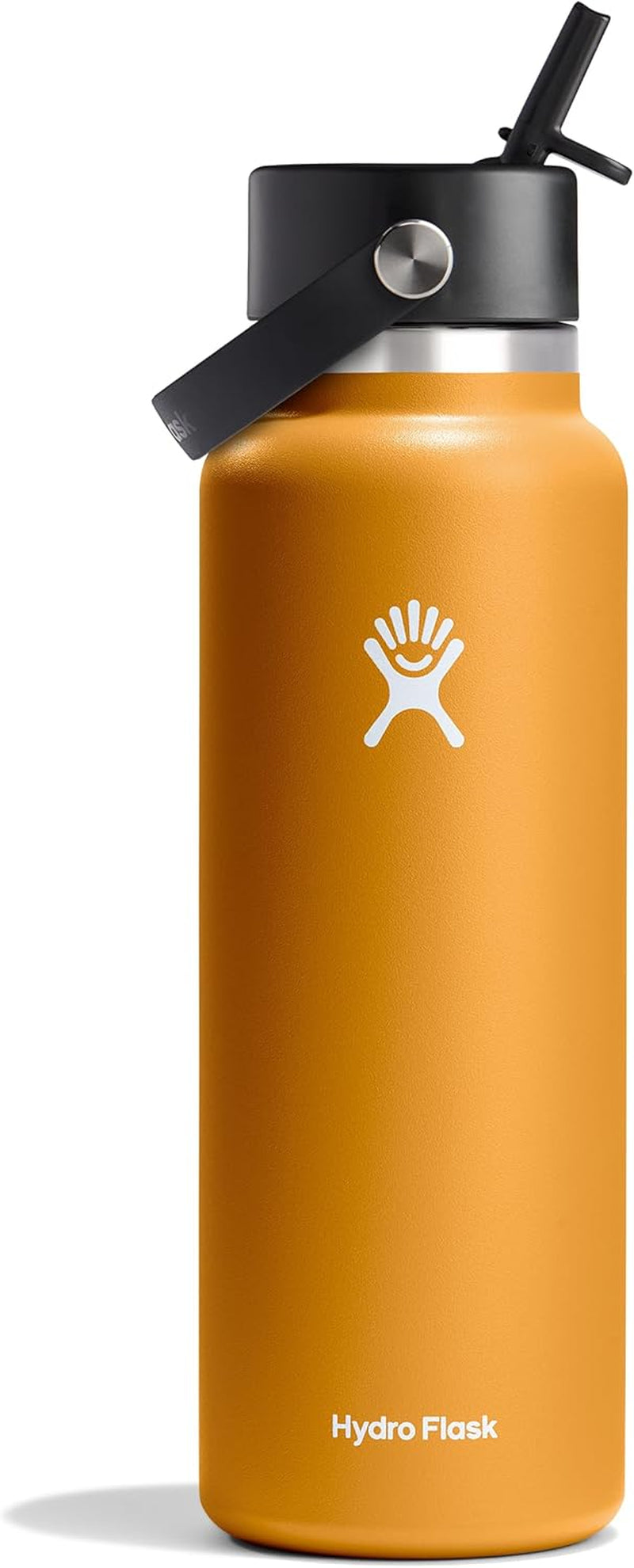 24 Oz Wide Flex Straw Cap Bottle - Insulated Stainless Steel - Wide Straw Lid, Non Spill, Leakproof in Tonal Birch