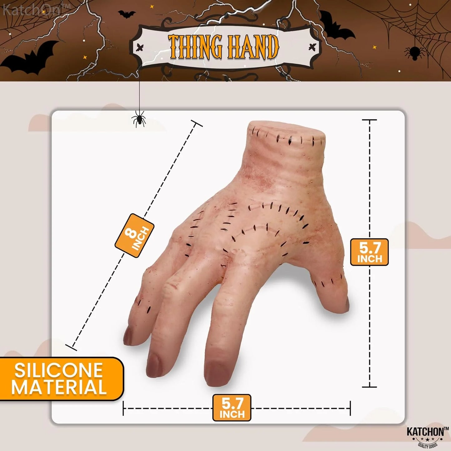 , Wednesday Thing Hand Addams Family - Large, Wednesday Addams Thing Hand | Wednesday Hand Prop for Addams Family Halloween Decorations | Thing Addams Family Hand for Addams Family Decorations