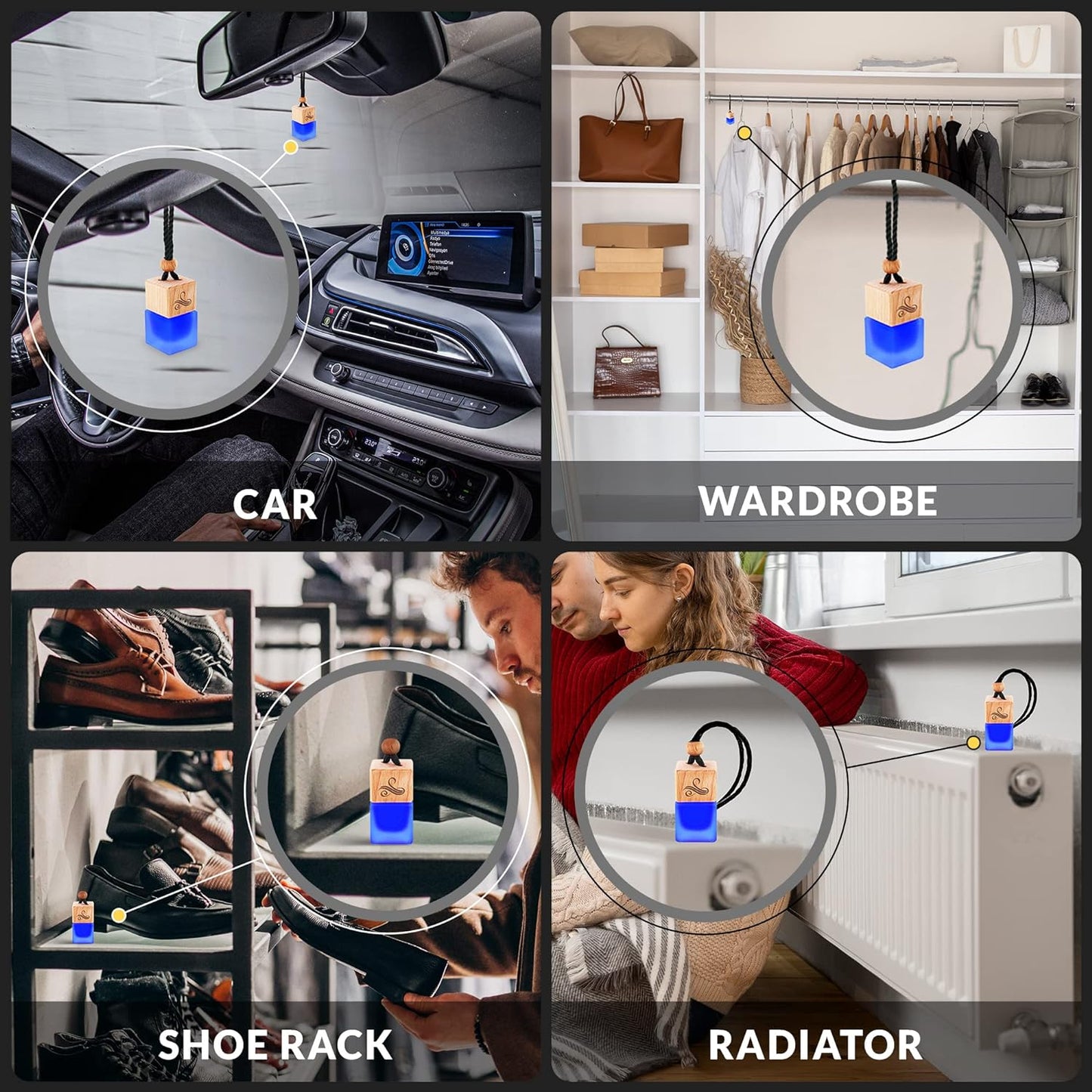 Savage Car Air Freshener for Men | Perfume Style Freshener with Sauvage Fragrance | Strong Freshener with Odour Eliminating Technology with Vent Clip | Car Air Freshener by