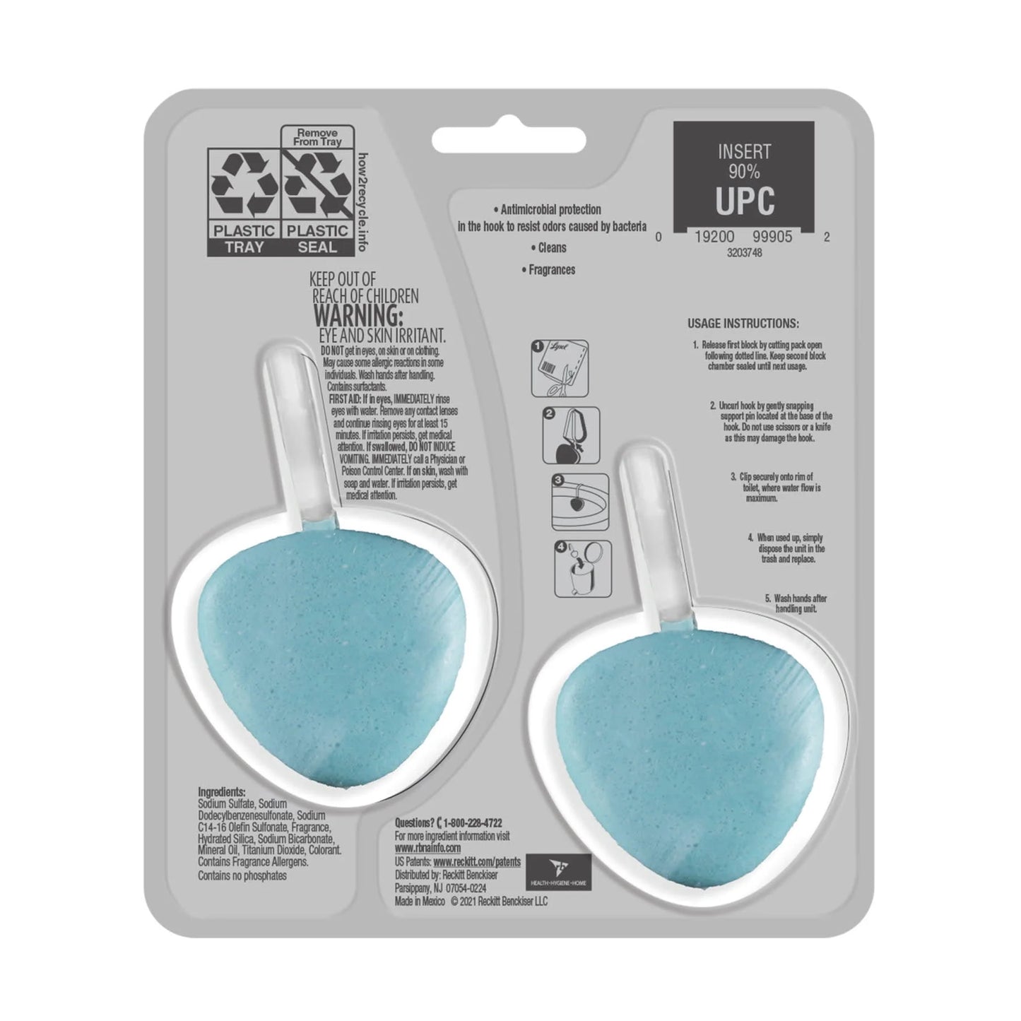 Brand New Day Automatic Toilet Bowl Cleaner Blocks, Coconut Water & Sea Minerals, 2 Count