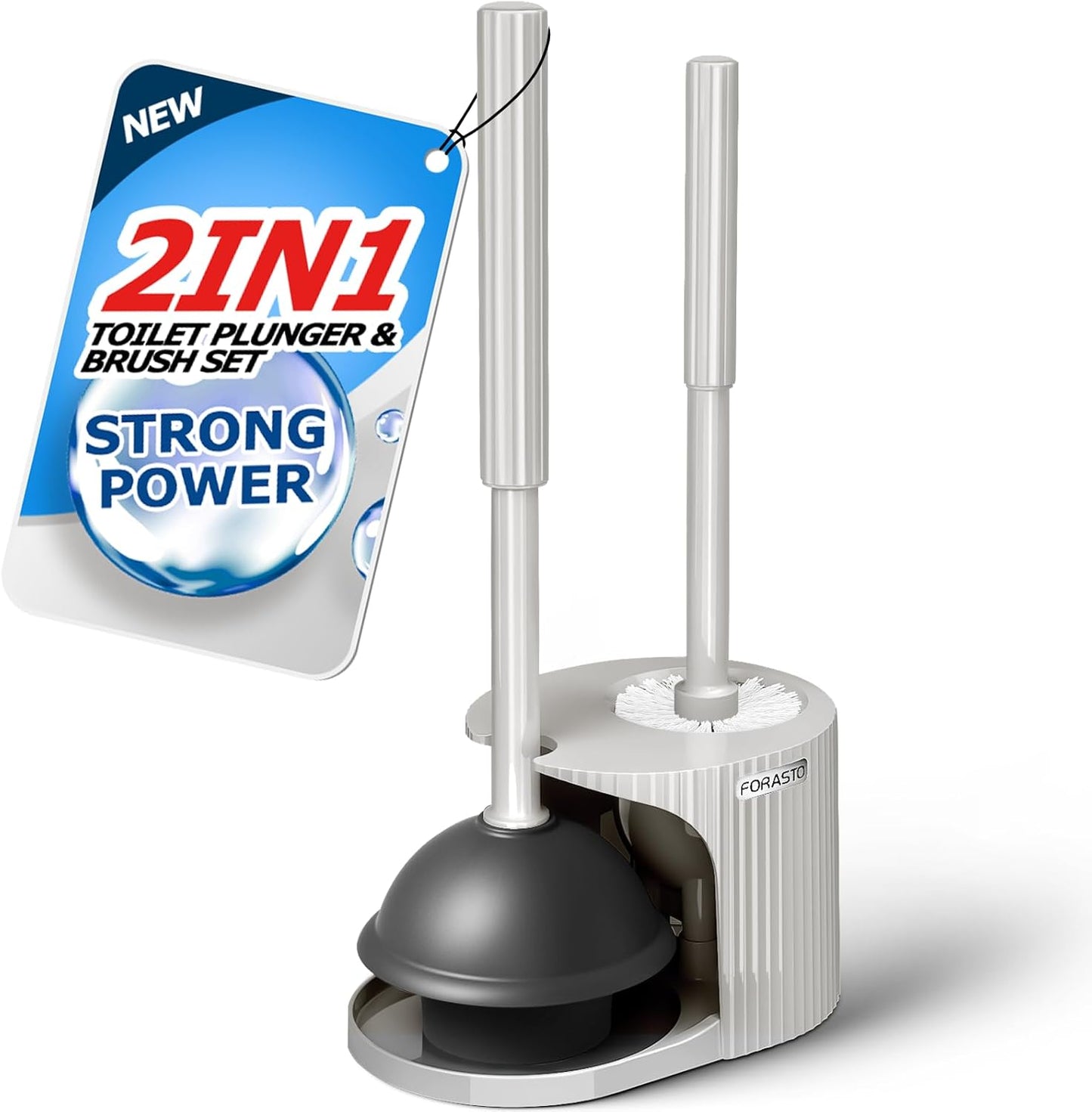 2 in 1 Toilet Plunger and Brush Set,Extended Handle Plunger,Toilet Bowl Brush Plunger Set,Bathroom Cleaning Tools ,Toilet Brush Plunger Combo,Cleaning Brush,Bathroom Cleaning Supplies