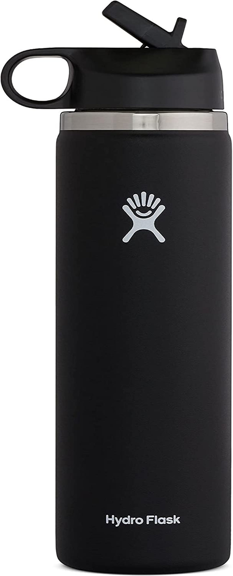 24 Oz Wide Flex Straw Cap Bottle - Insulated Stainless Steel - Wide Straw Lid, Non Spill, Leakproof in Tonal Birch