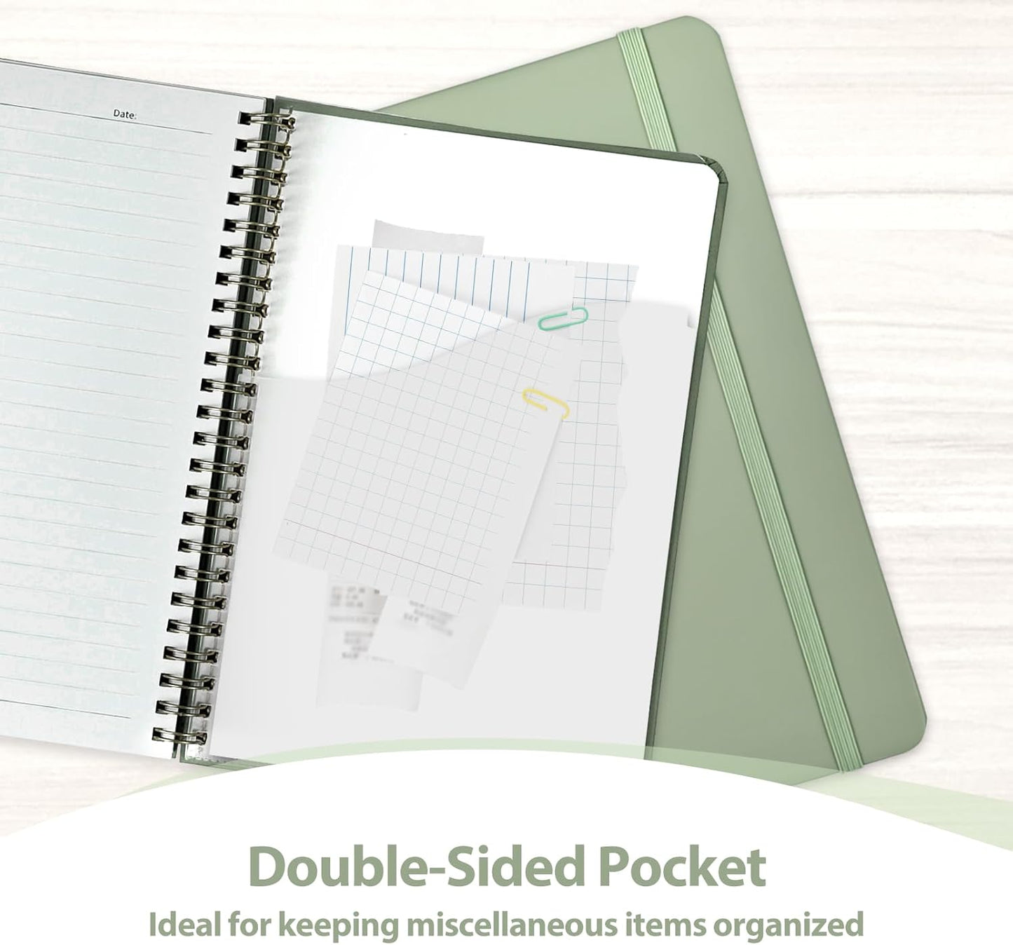 Journaling Notebooks, Lined Spiral Journal Notebook for Women & Men, 146 Pages College Ruled Hardcover Note Book for Work, Note Taking, Journaling, School, Writing, A5(5.5''X8'')
