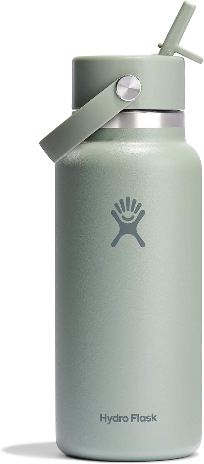 24 Oz Wide Flex Straw Cap Bottle - Insulated Stainless Steel - Wide Straw Lid, Non Spill, Leakproof in Tonal Birch