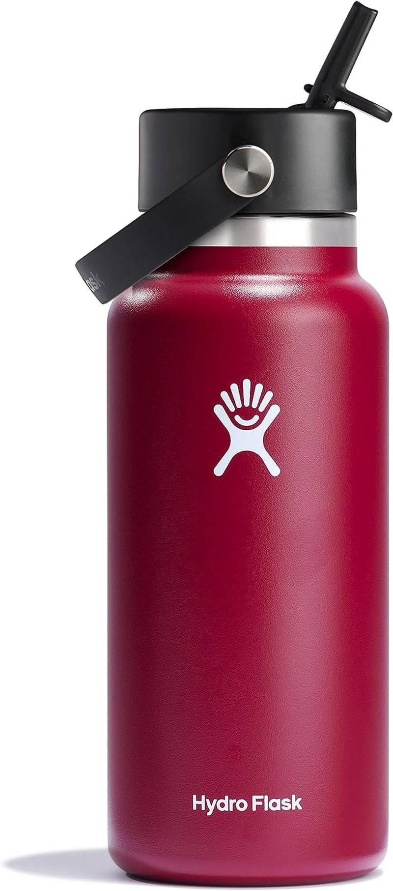 24 Oz Wide Flex Straw Cap Bottle - Insulated Stainless Steel - Wide Straw Lid, Non Spill, Leakproof in Tonal Birch