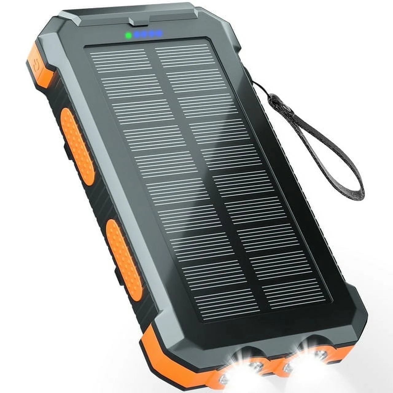 30000Mah Solar Power Bank Compatible for Iphone 17 Cell Phone 12W Portable Charger Power Bank for Outdoor Camping Hiking (Orange)