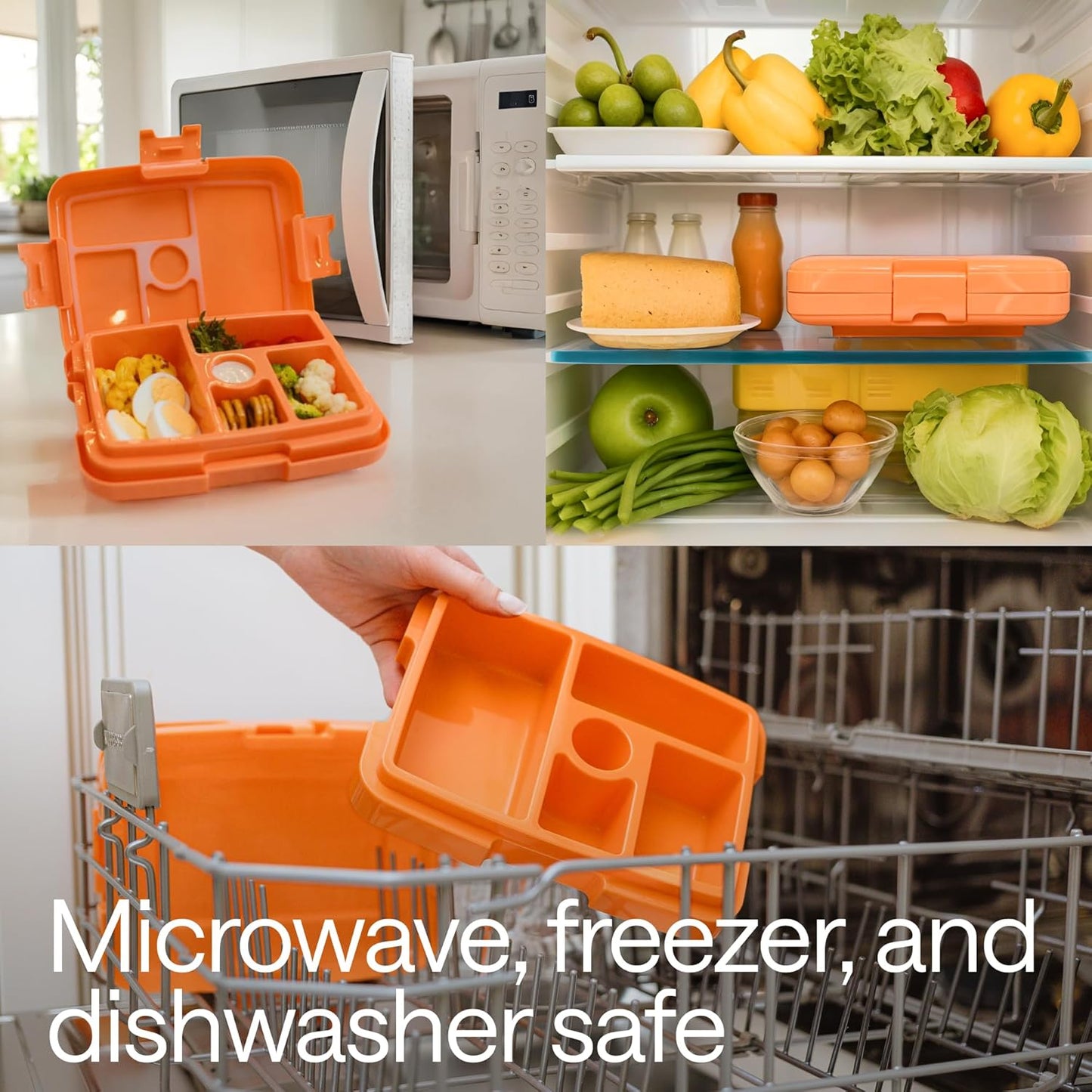 Bento Box for Kids with Hot & Cold Packs for Lunch Box Kids - Microwavable Lunch Containers with Compartments - Kids Bento Lunch Box for School - Lunchbox Bento Snack Box