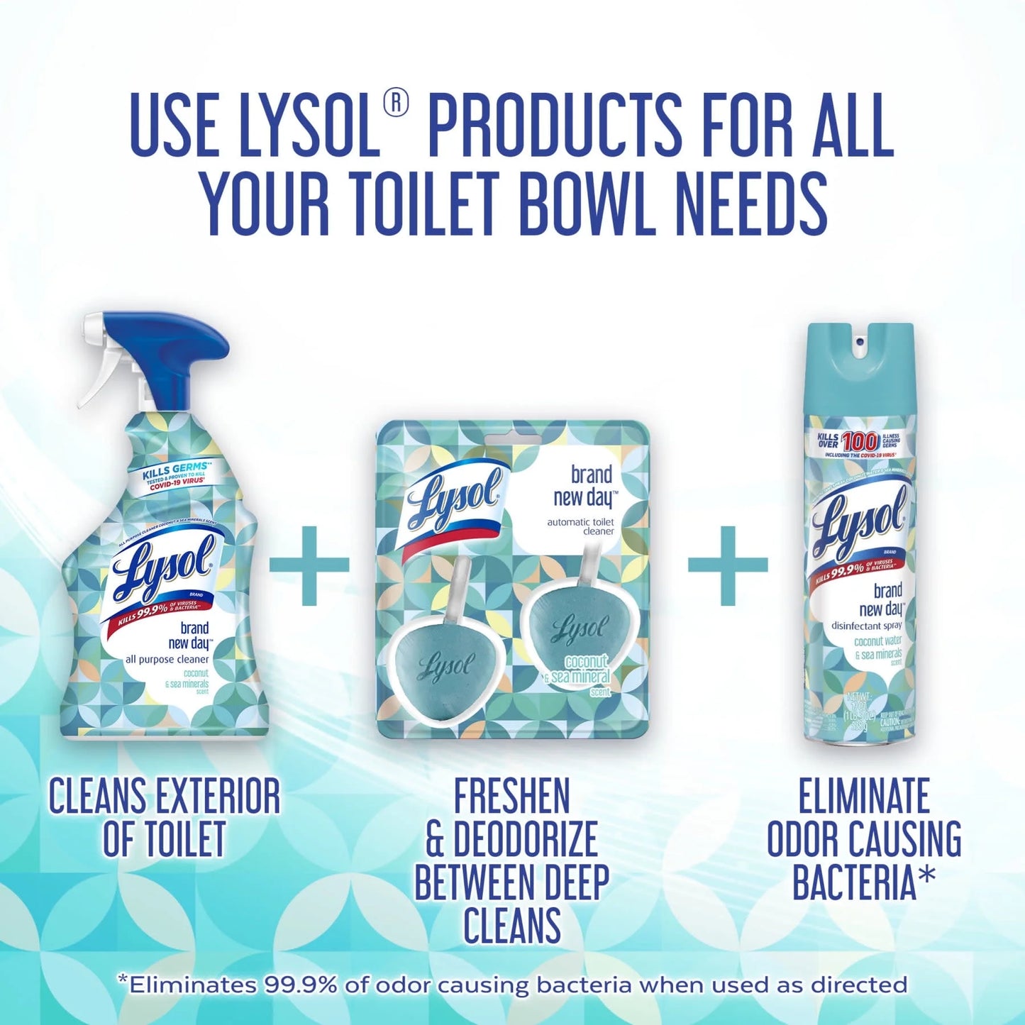 Brand New Day Automatic Toilet Bowl Cleaner Blocks, Coconut Water & Sea Minerals, 2 Count