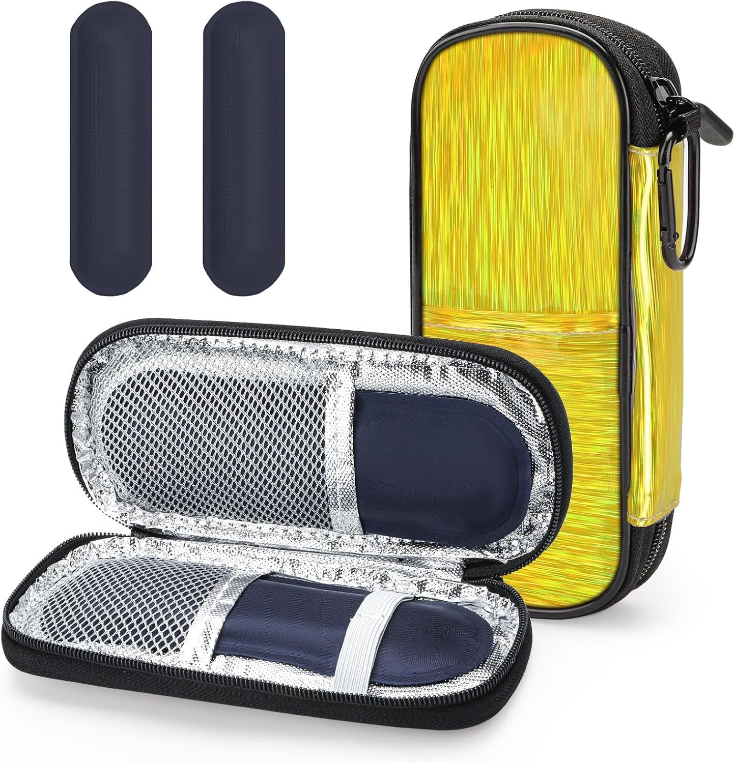 Insulin Cooler Travel Case with 2 Reusable Ice Packs for Insulin Pen Portable Medical Cooler Bag for Diabetes and Other Diabetic Supplies for the Daily Life and Trip