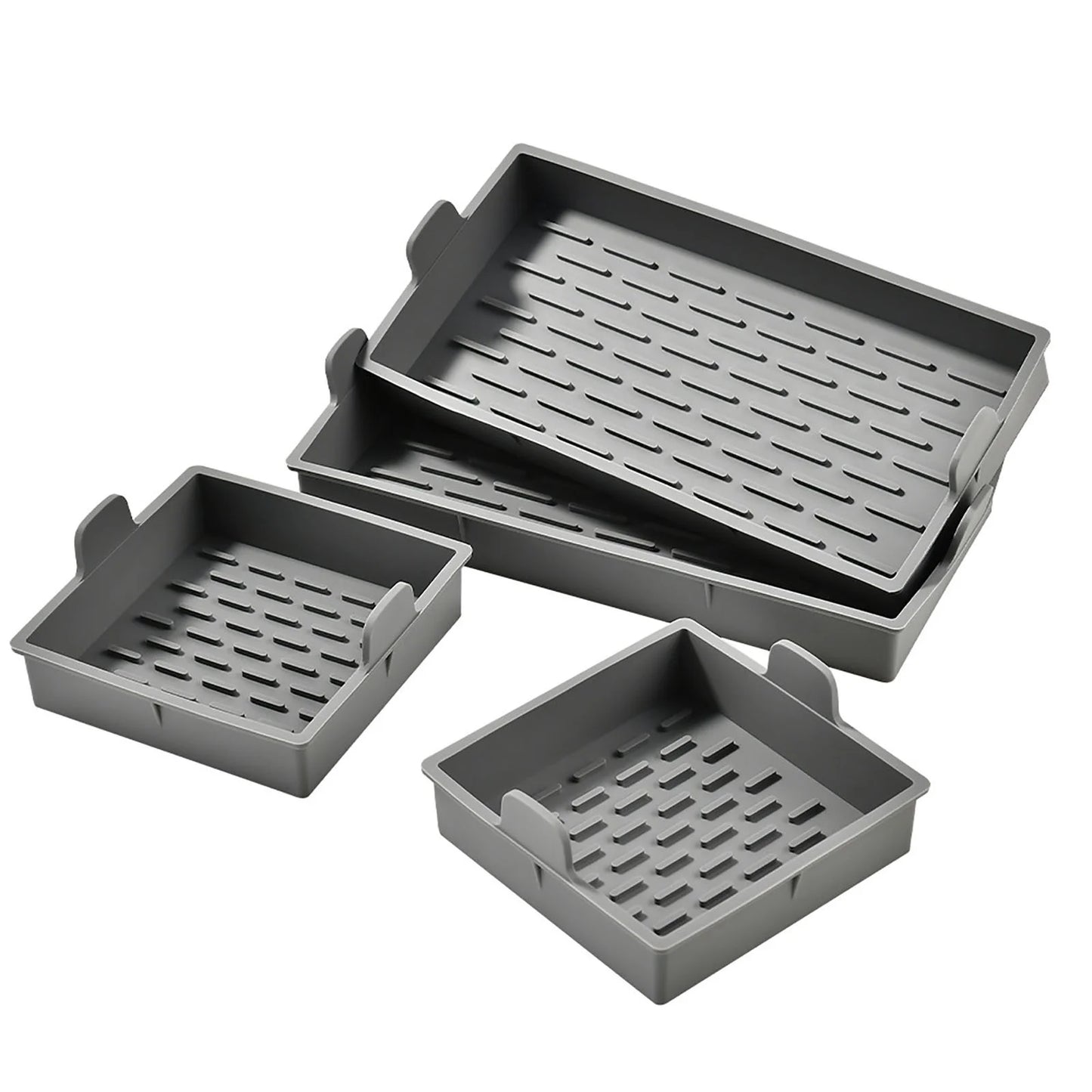 Nonstick Bakeware Set of 4 Cake Silicone Sheet Pan, Premium Baking Pan Dividers Non Stick Silicone Sheet Pan Set Suitable for Oven, Air Fryer to Simplify Cooking, Safe to Use and Easy to Clean