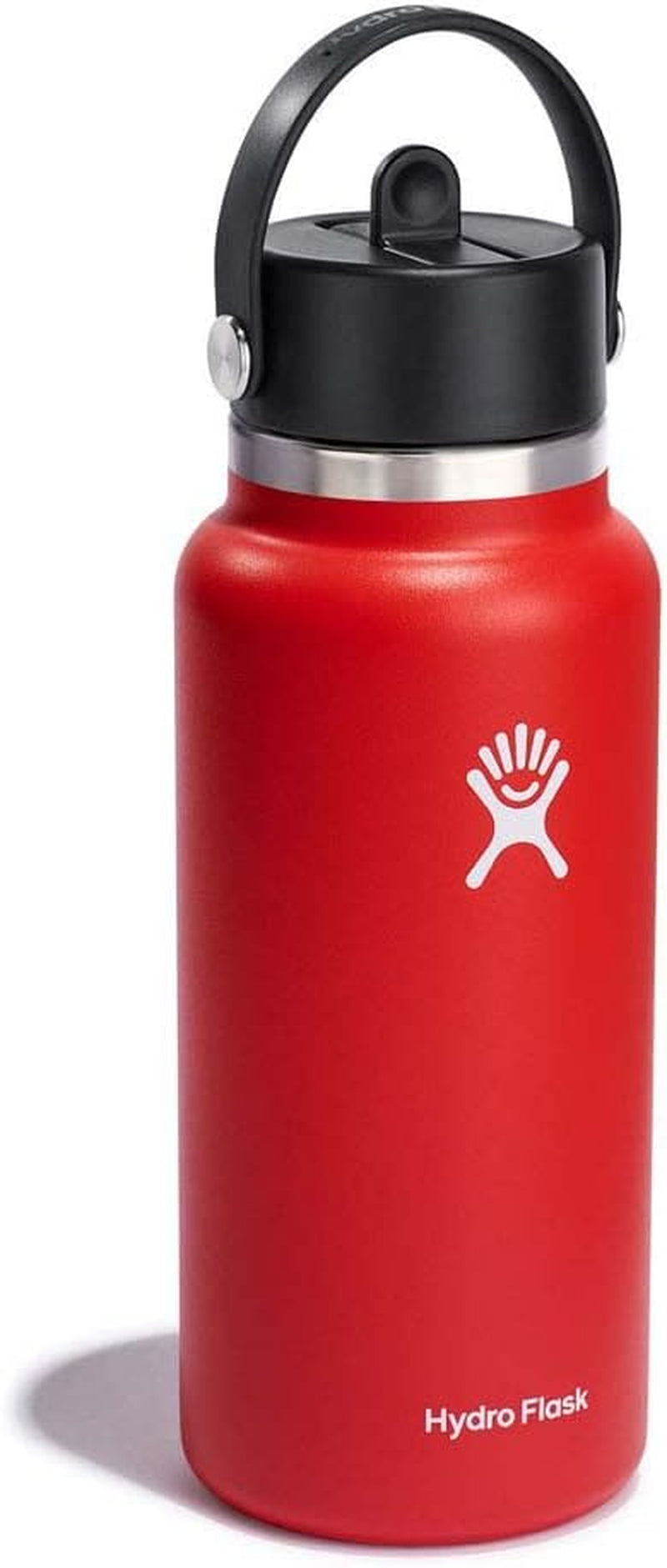 24 Oz Wide Flex Straw Cap Bottle - Insulated Stainless Steel - Wide Straw Lid, Non Spill, Leakproof in Tonal Birch