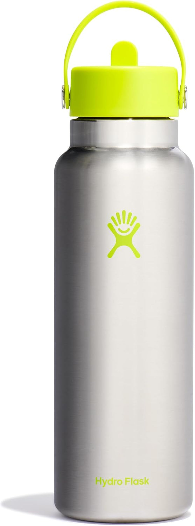 24 Oz Wide Flex Straw Cap Bottle - Insulated Stainless Steel - Wide Straw Lid, Non Spill, Leakproof in Tonal Birch