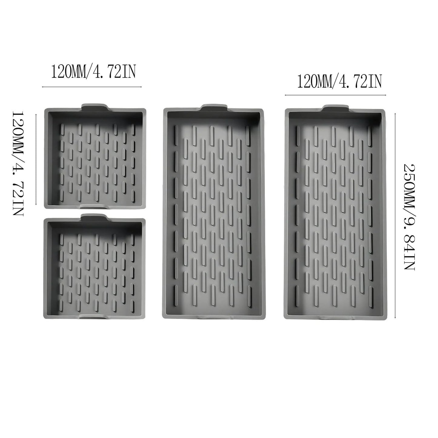 Nonstick Bakeware Set of 4 Cake Silicone Sheet Pan, Premium Baking Pan Dividers Non Stick Silicone Sheet Pan Set Suitable for Oven, Air Fryer to Simplify Cooking, Safe to Use and Easy to Clean